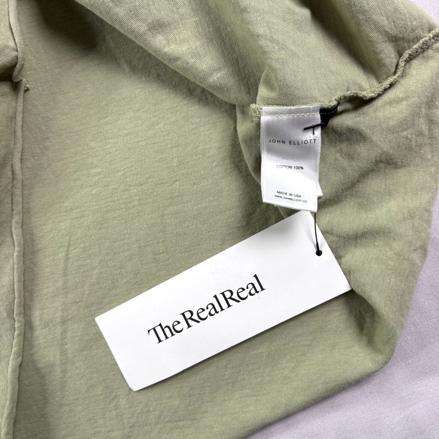 John Elliott John Elliott Shirt Mens Size L Green Crew Neck Short Sleeve Cotton Size US L / EU 52-54 / 3 - 7 Thumbnail