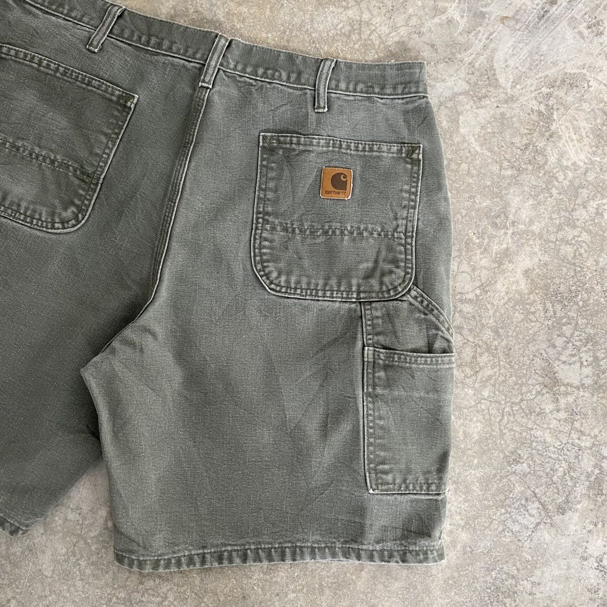 Carhartt Vintage Carhartt Faded Moss Green Baggy Shorts Jorts Size US 35 - 3 Thumbnail