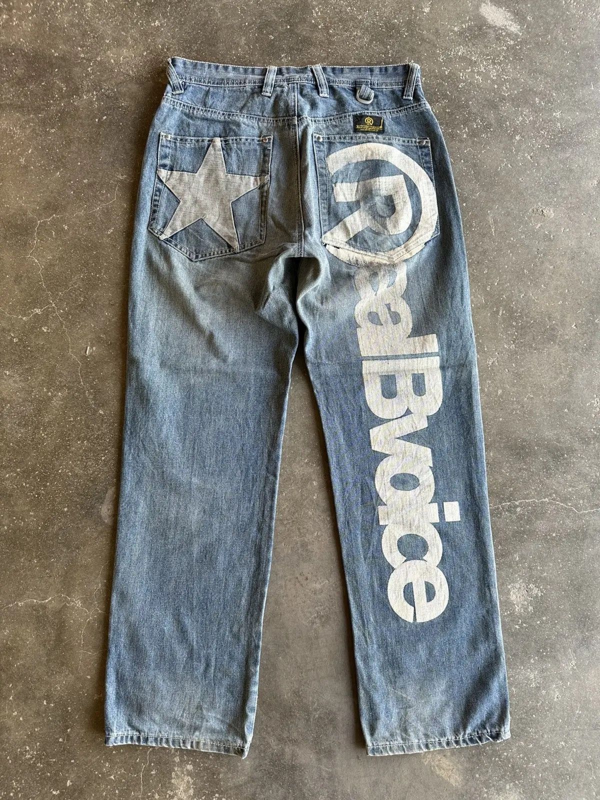 W32 L31 🔥 VINTAGE REAL BVOICE JEANS HIDDEN RIVET DENIM PANTS