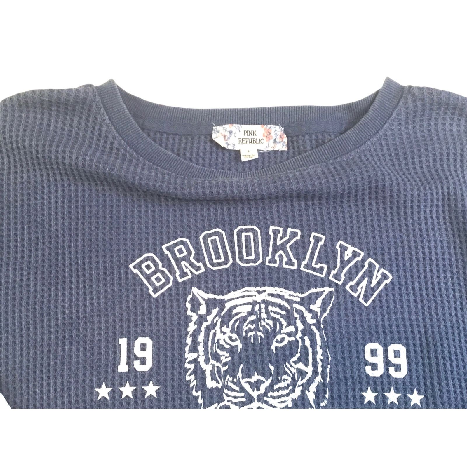 Other Pink Republic Brooklyn 1999 Allstars Thermal Blue Top L NWT Size L / US 10 / IT 46 - 1 Thumbnail