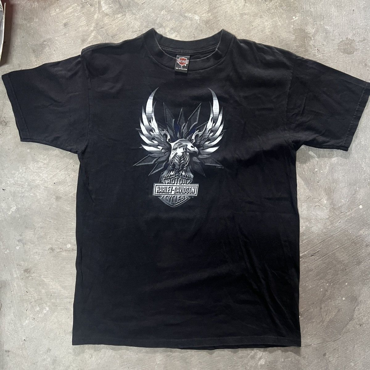 Harley Davidson Harley Davidson Men's Black and White T-shirt Size US XL / EU 56 / 4 - 1 Thumbnail