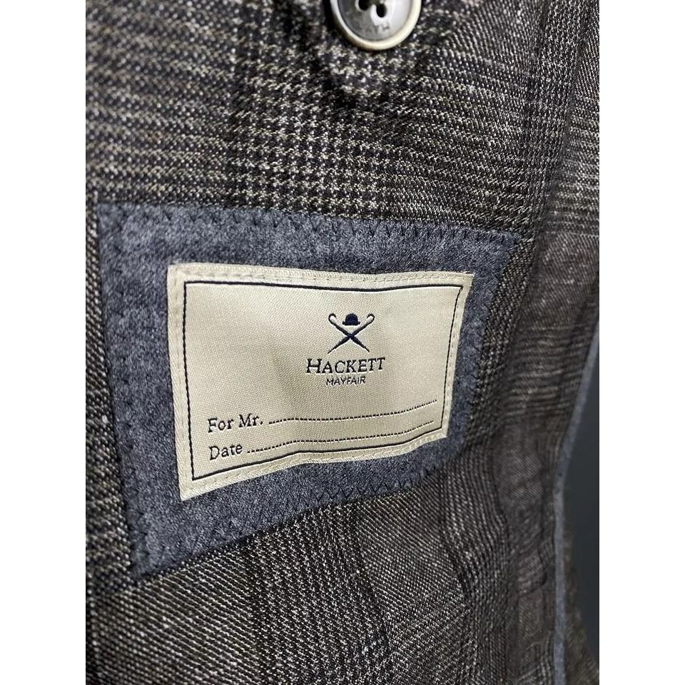 Hackett MINT! Hackett Men's Brown Wool Silk Linen Blazer Sportcoat J Size 52R - 9 Thumbnail