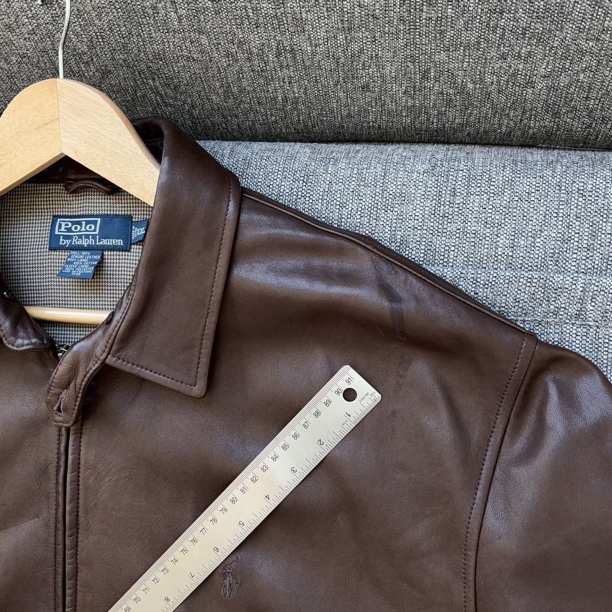 Polo Ralph Lauren Vintage 100% Leather Jacket Brown Buttery Soft Lamb Size US XXL / EU 58 / 5 - 12 Thumbnail
