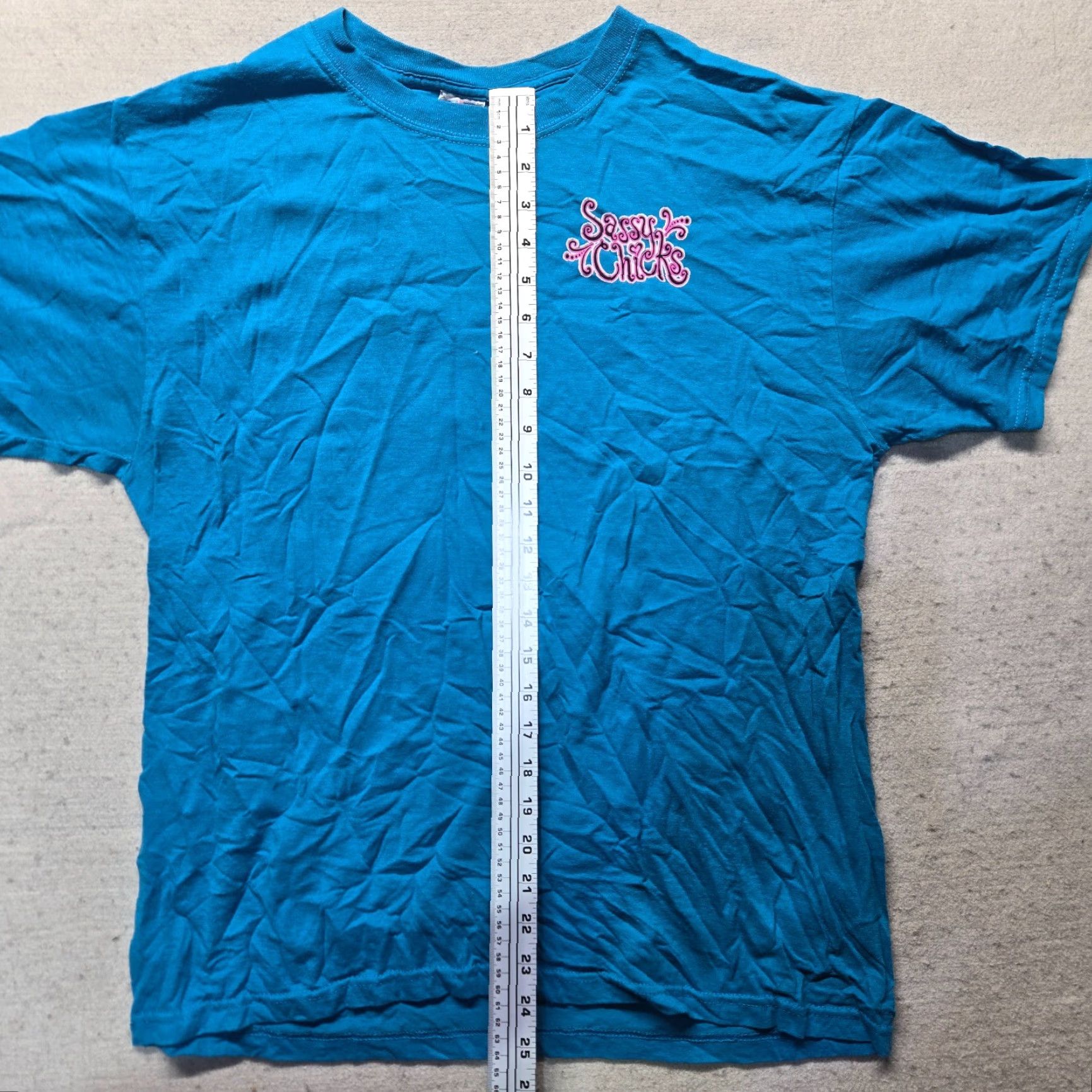 Vintage I Ain't Gonna Go If I Can't Wear My Flip Flops Short Sleeve T-Shirt L Large Blue Graphic Tee Women Shirt Size L / US 10 / IT 46 - 7 Thumbnail