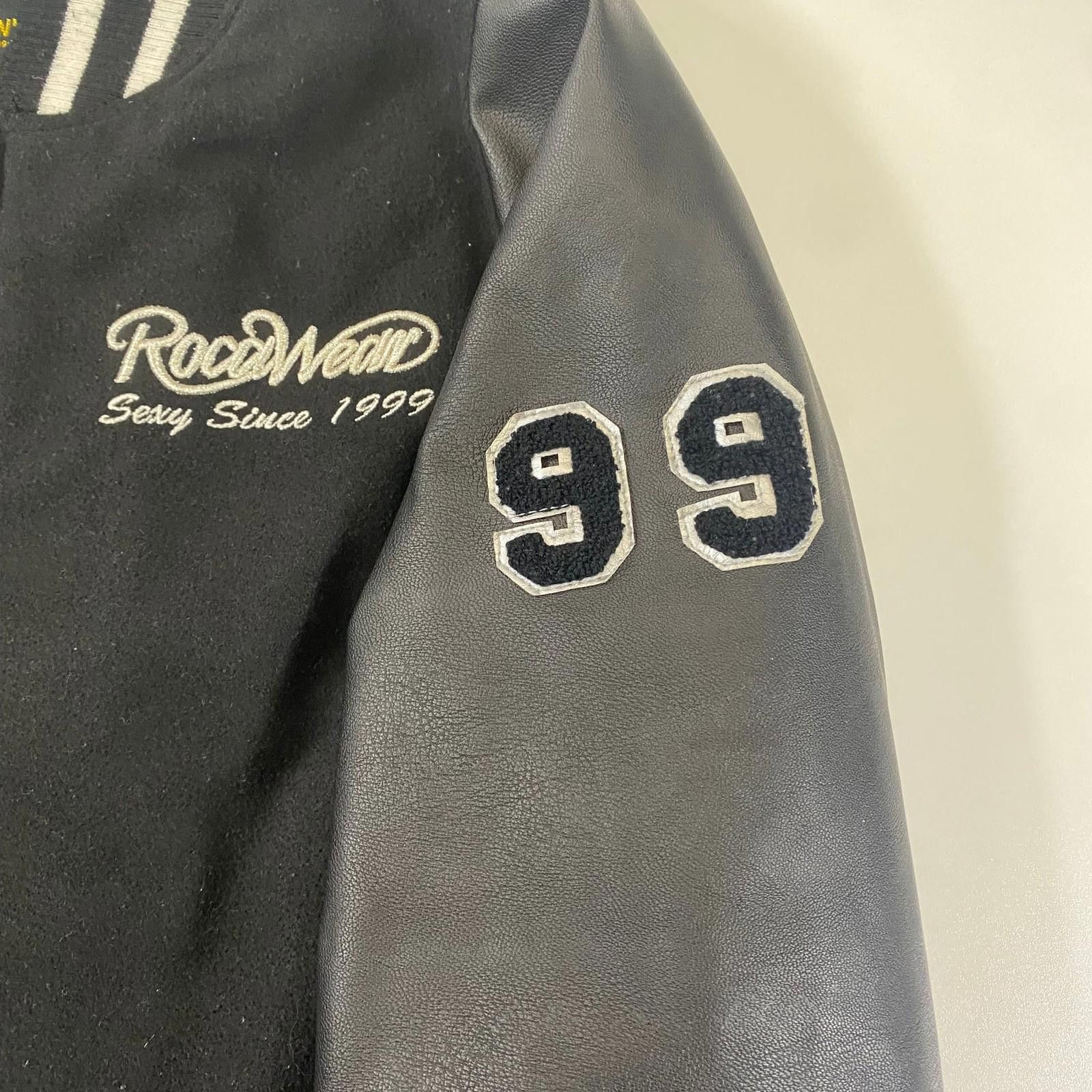 Rocawear Rocawear Varsity Bomber Rare Jacket Black Wool Y2K Size US S / EU 44-46 / 1 - 3 Thumbnail