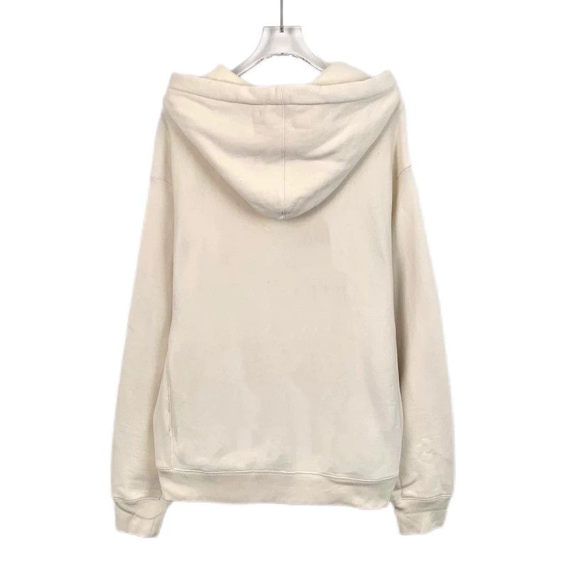 Gucci Gucci Beige logo embroidered cotton hooded drawstring sweat Size US S / EU 44-46 / 1 - 2 Thumbnail