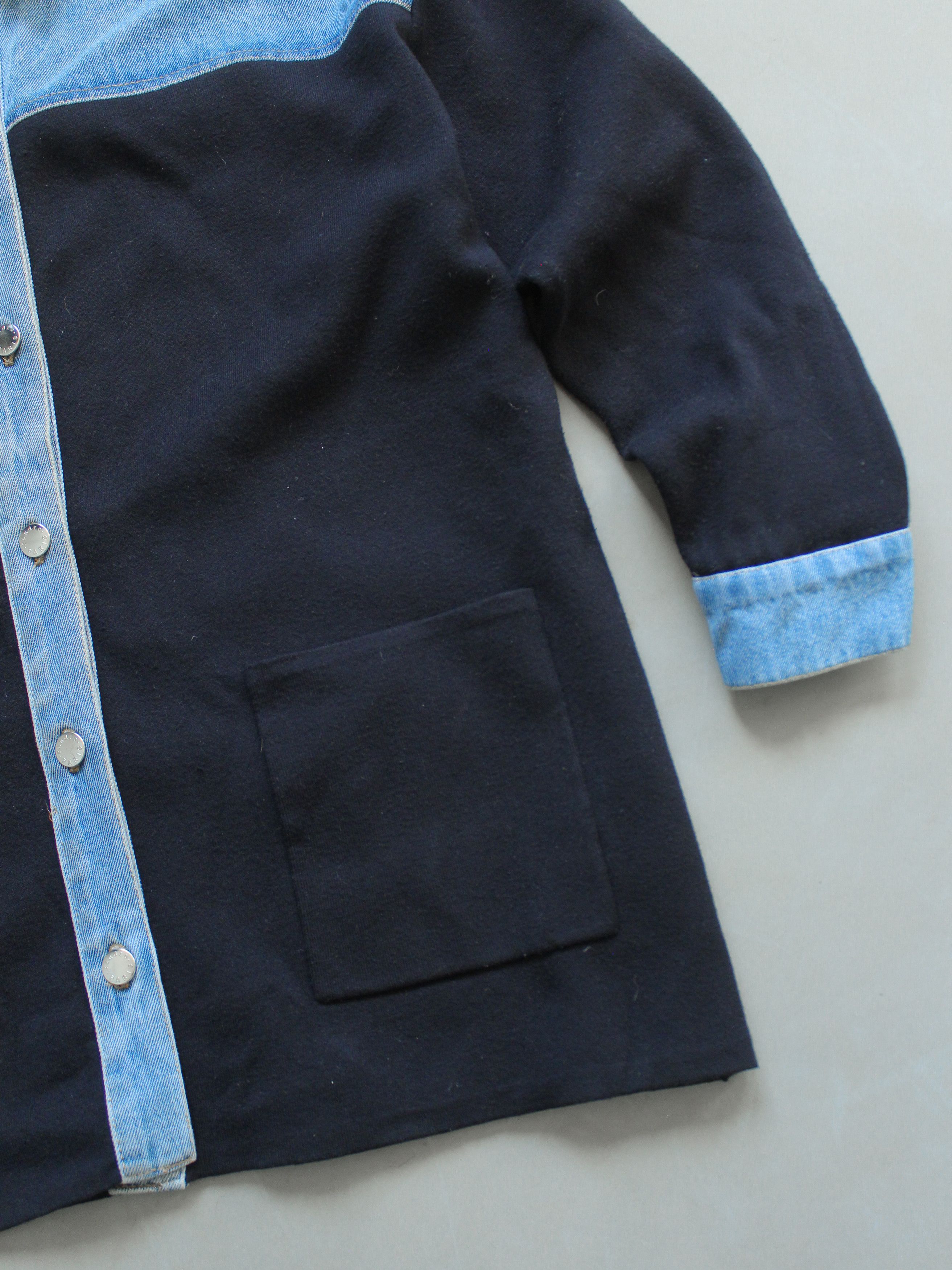 Sandro SANDRO PARIS DENIM AND WOOL JACKET WITH POCKETS Size M / US 6-8 / IT 42-44 - 4 Thumbnail