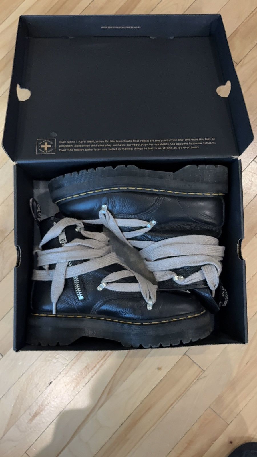Dr. Martens × Rick Owens Dr. Martens x Rick Owens Jumbo Lace Boots Size US 12 / EU 45 - 7 Thumbnail