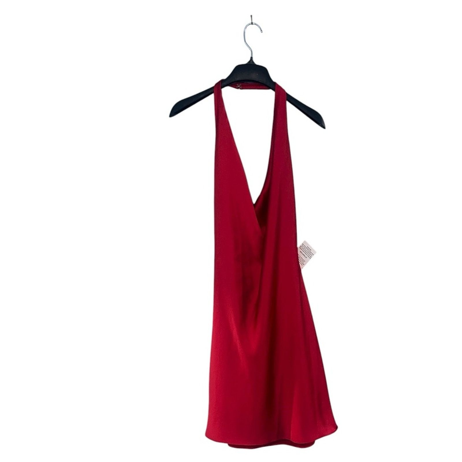 Other Mac Duggal 55300 Red Open Back Halter Neck Short Dress NWT 8 Size M / US 6-8 / IT 42-44 - 4 Thumbnail