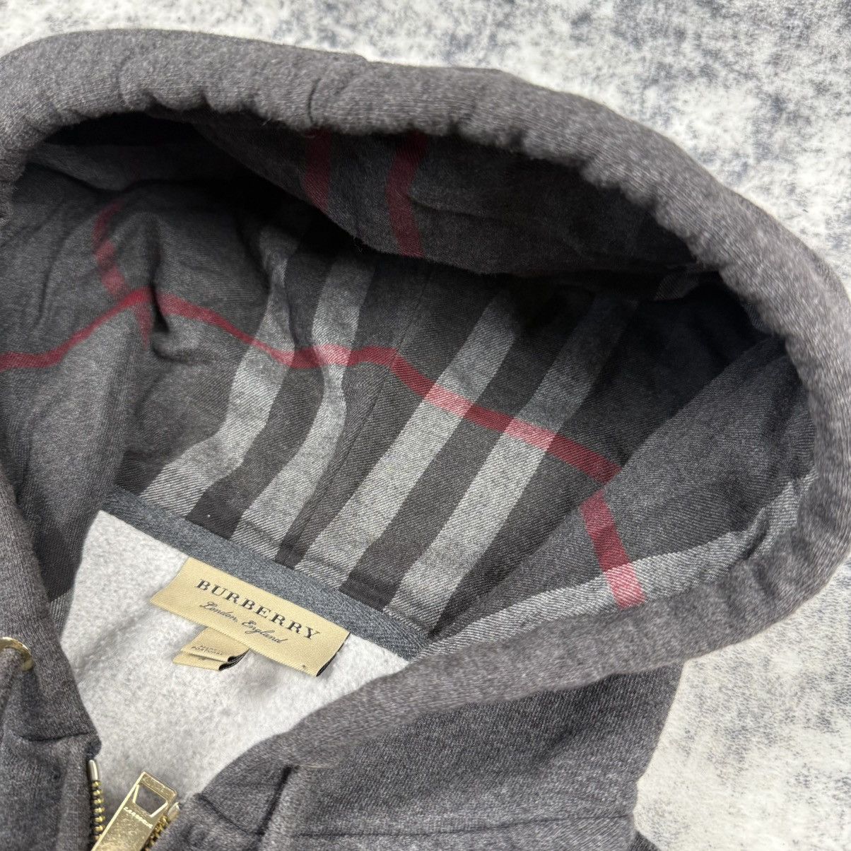 Burberry Burberry Nova Check Hood ‘Dark Grey’ Zip-Up Hoodie Size US L / EU 52-54 / 3 - 3 Thumbnail