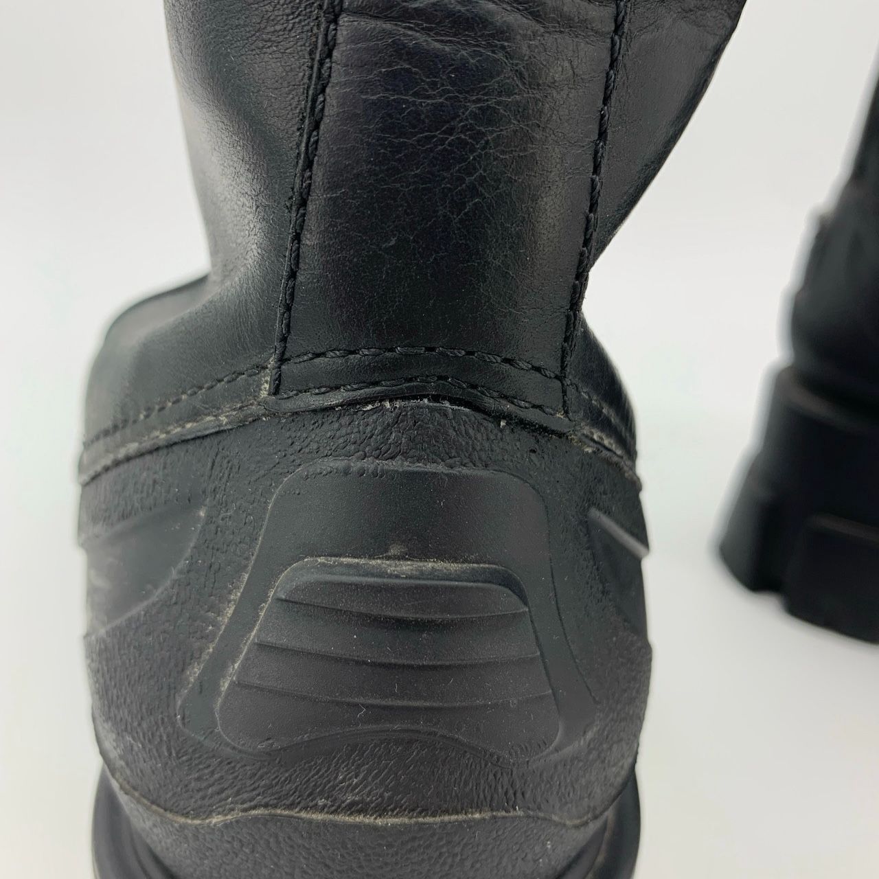 Prada Prada Lamb Fur-Lined Black Thick-Soled Mid-Calf Boots, Size Size US 7 / IT 37 - 3 Thumbnail