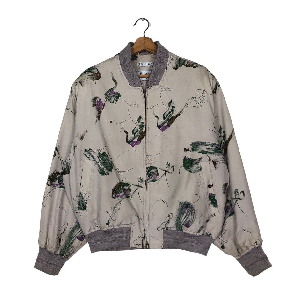Japanese Brand 🔥Vintage Bomber Jacket Pure Silk Elspia Issey Miyake Size US M / EU 48-50 / 2 - 1 Thumbnail