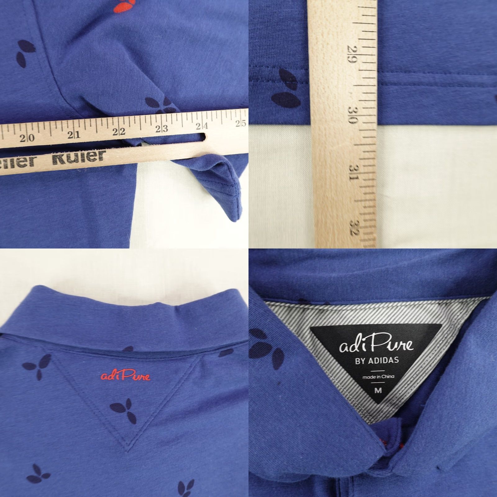 Adidas adidas Golf Polo Shirt Mens M Blue Adi Pure Leaves Print Pheasant Run Golf Club Polo Shirt Mens Blue Adi Pure Leaves Print Golf Size US M / EU 48-50 / 2 - 8 Thumbnail