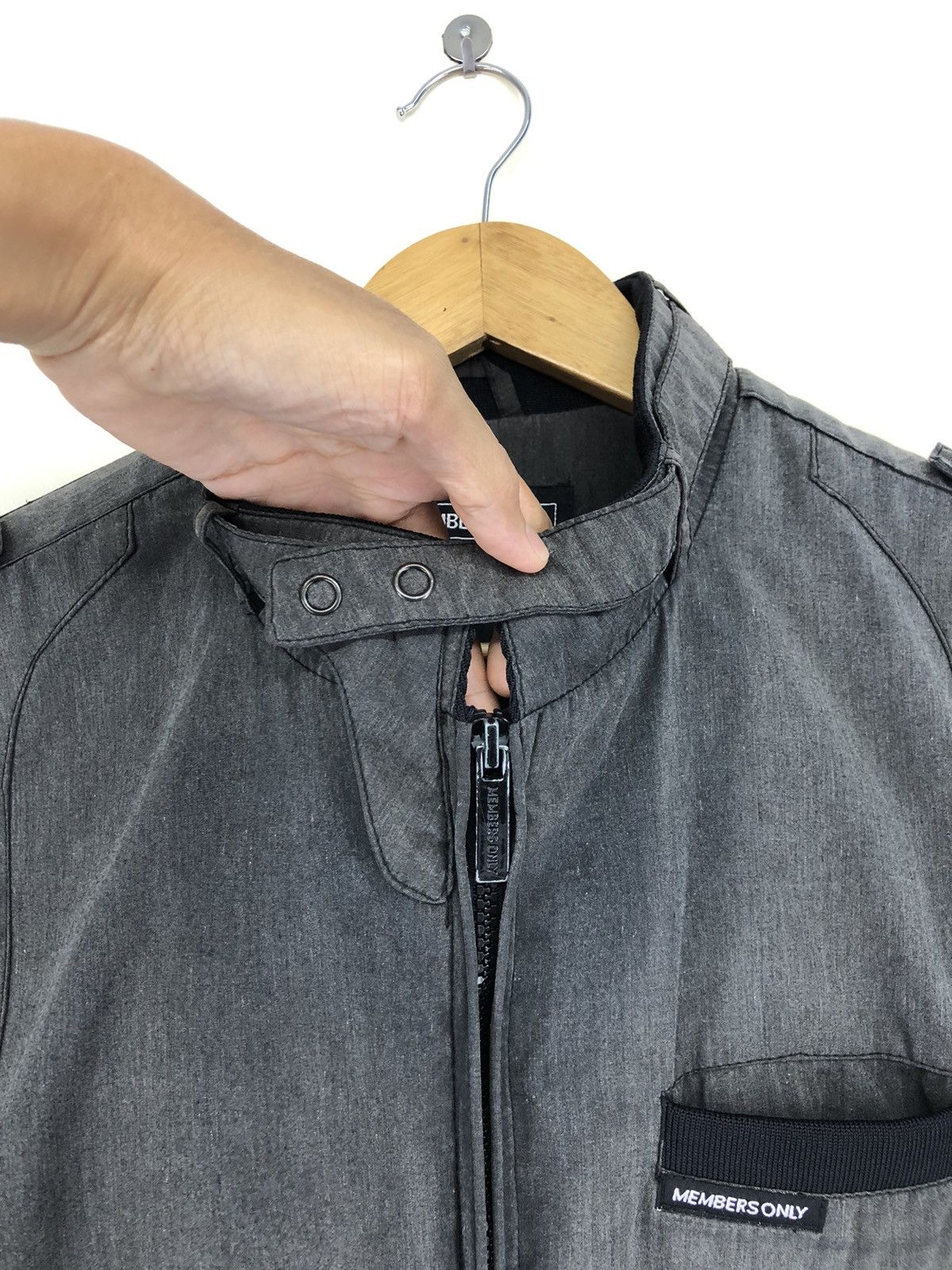 Members Only Members Only Faded Grey Racer Jacket Size US M / EU 48-50 / 2 - 9 Thumbnail