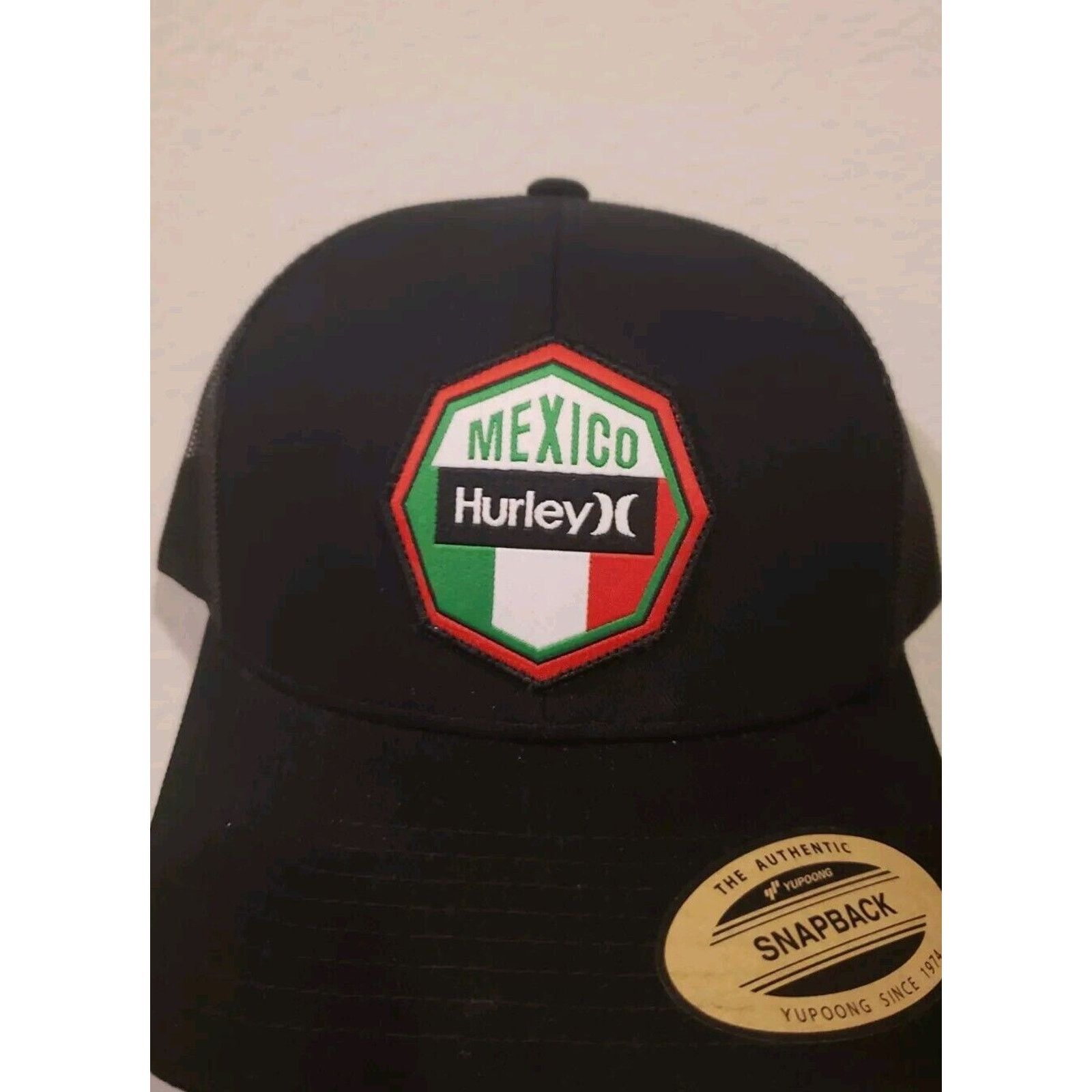 Hurley Hurley Hat Cap Mexico Flag Snapback Mesh Trucker Black Size ONE SIZE - 7 Thumbnail
