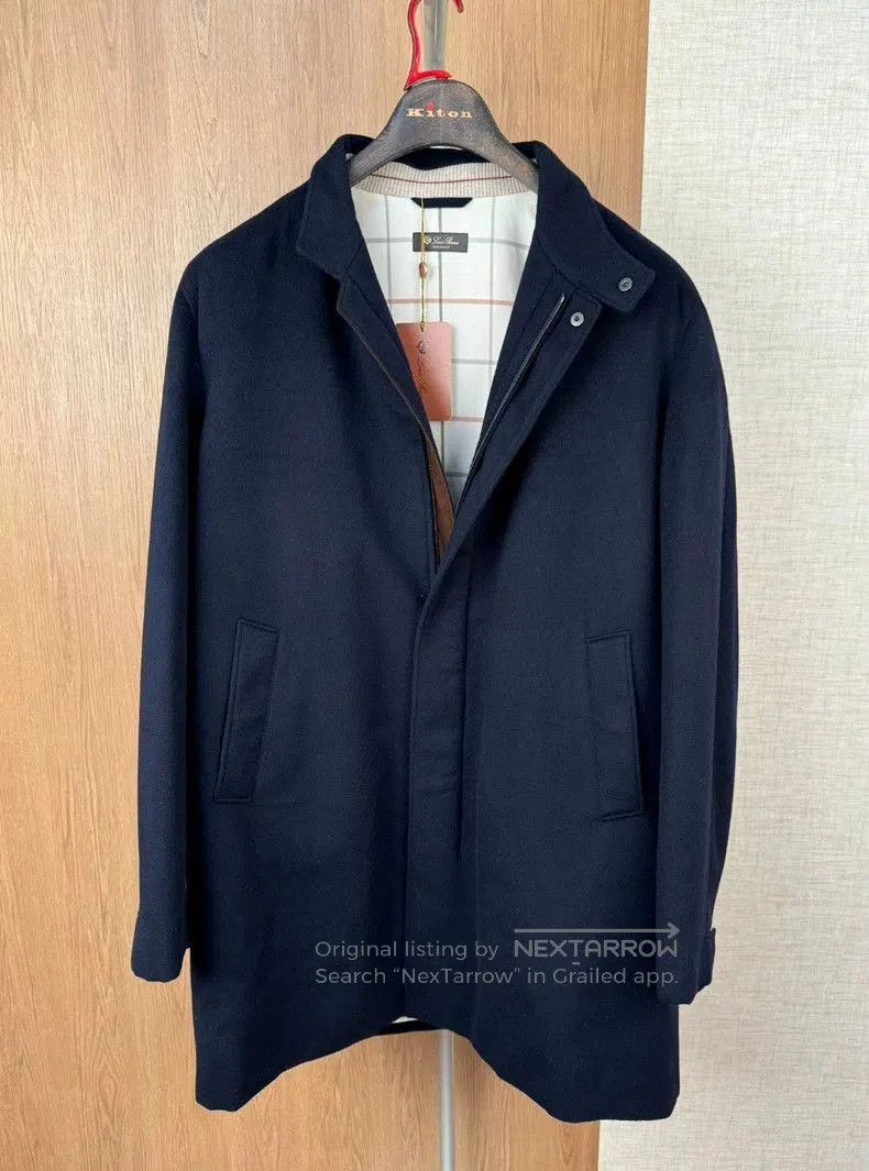 Loro Piana Loro Piana Navy Cashmere Coat. Size US M / EU 48-50 / 2 - 1 Thumbnail