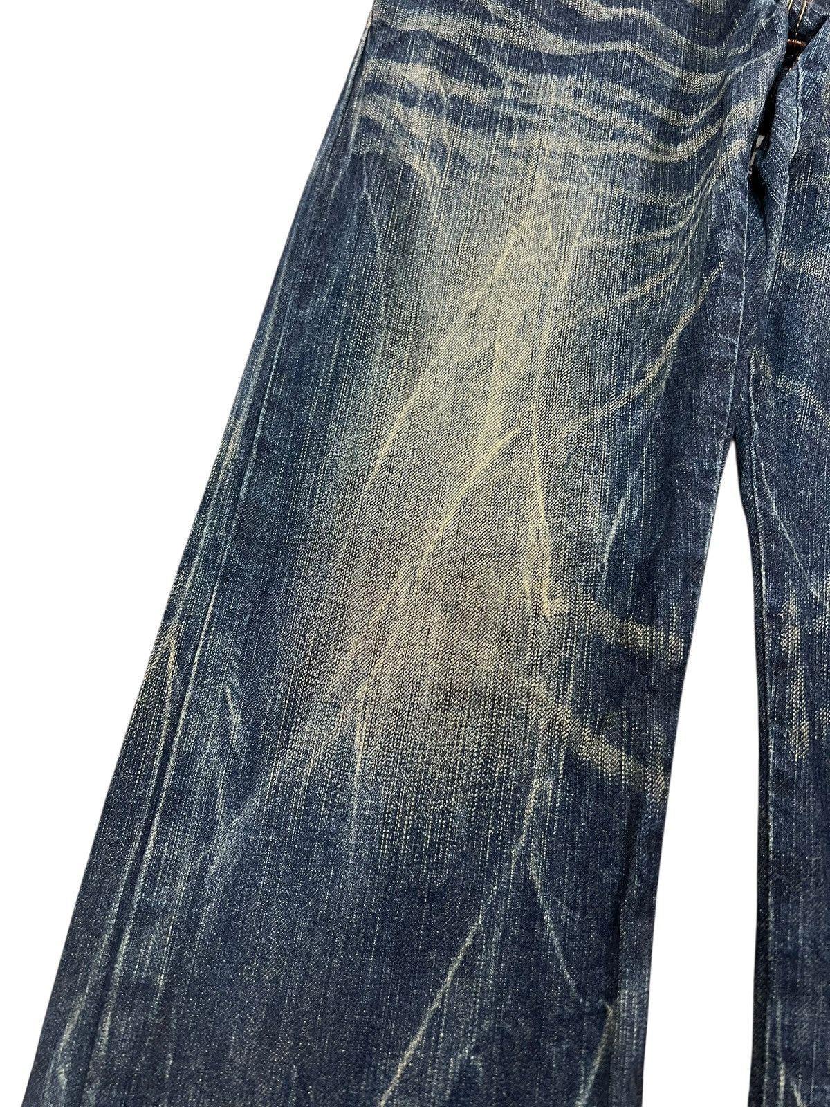 Edwin 💥Flare💥Vintage Edwin 503 Blue Trip Claw Denim Jean Size US 32 / EU 48 - 7 Thumbnail
