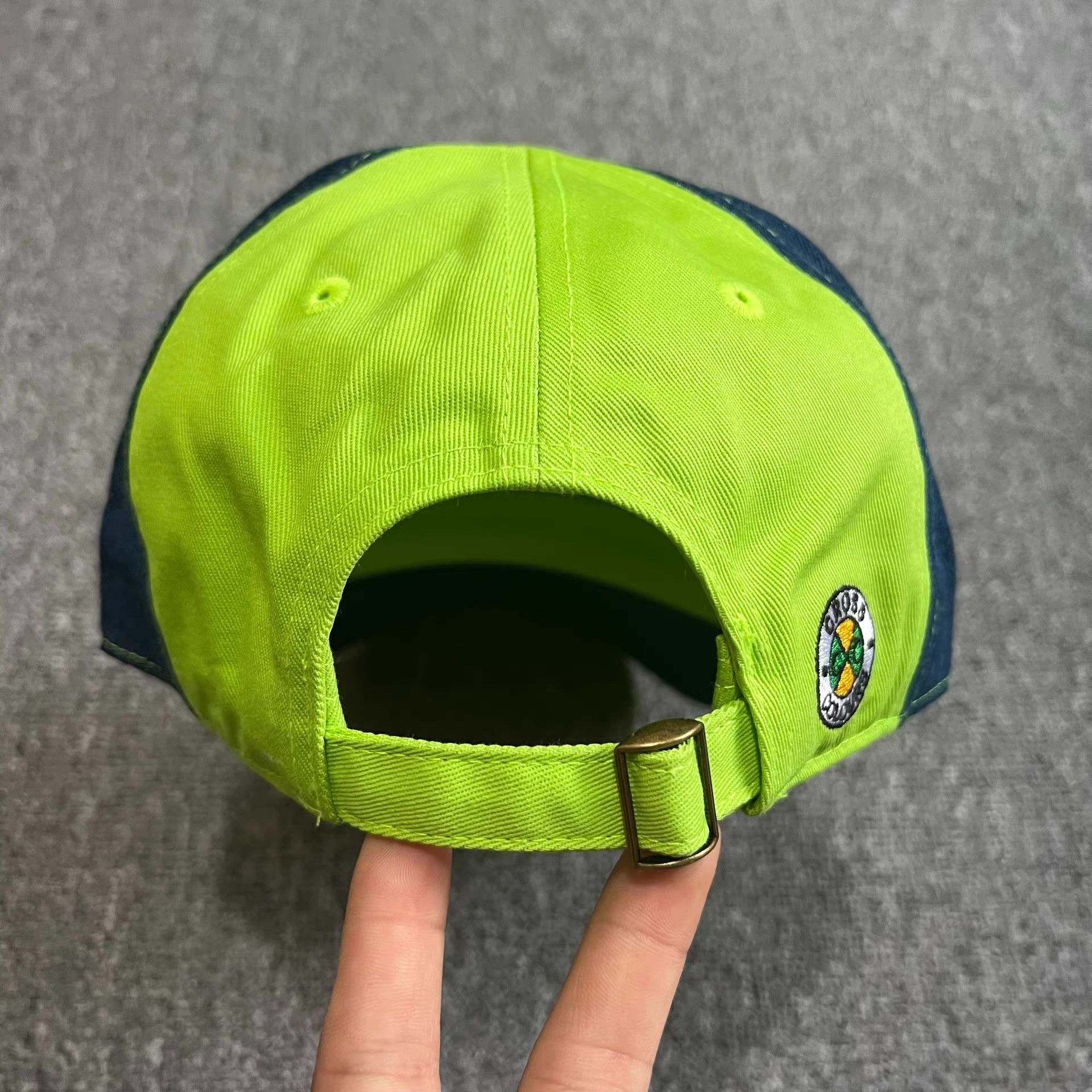 Cross Colours Cross Colours Denim Patchwork Curved Brim Baseball Cap Q7 Size ONE SIZE - 4 Thumbnail