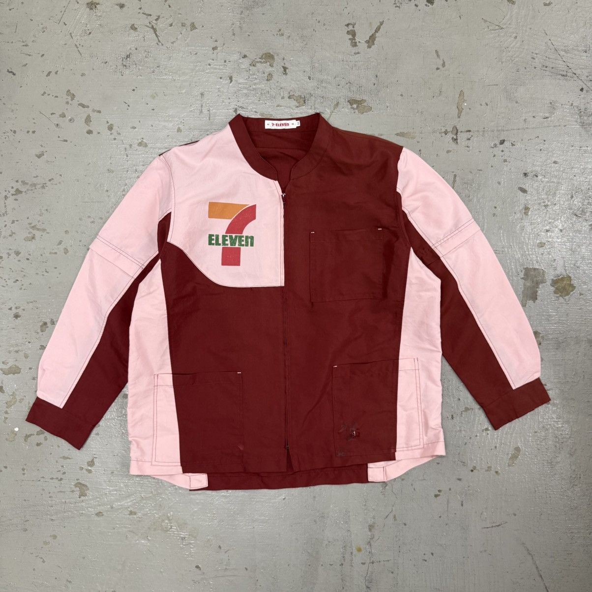 Japanese Brand Vintage 90s 7 Eleven Workers Zipper Uniform Size US L / EU 52-54 / 3 - 1 Thumbnail