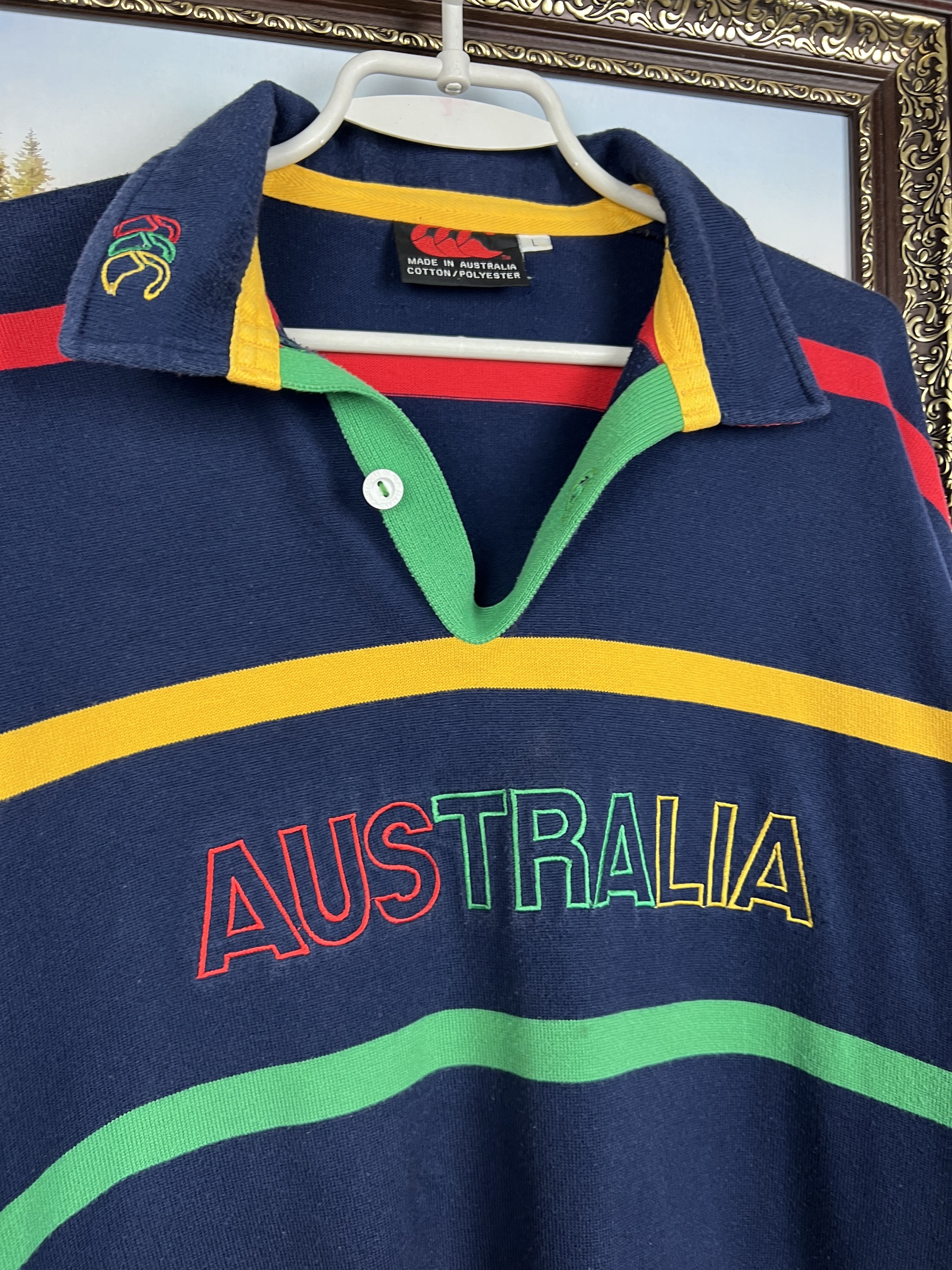 Vintage Australia Wallabies Rugby Long Sleeve Jersey Trikot Size US L / EU 52-54 / 3 - 3 Thumbnail