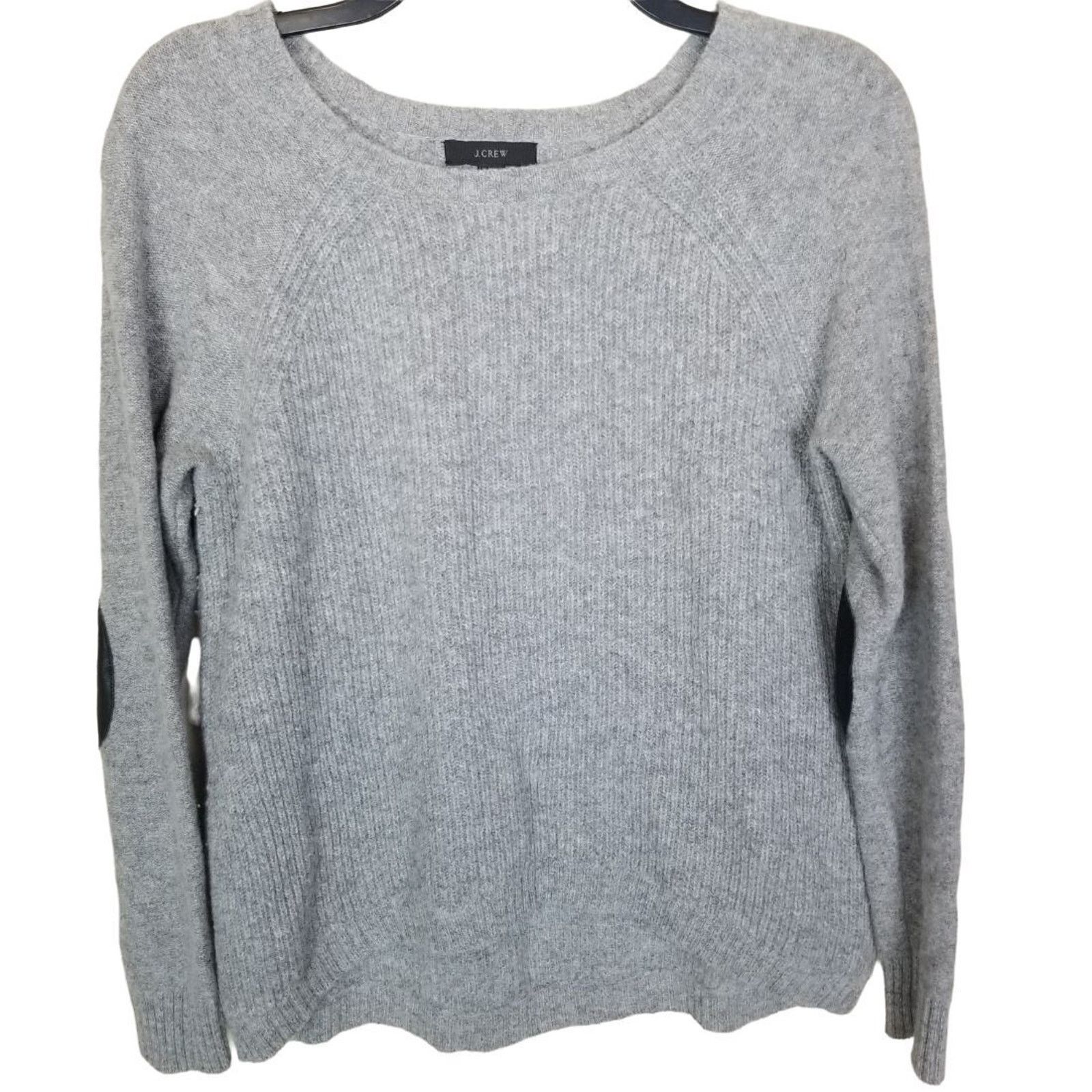 J.Crew J. Crew Womens Wool Sweater Leather Elbow Patch Sz S Preppy Size S / US 4 / IT 40 - 2 Thumbnail