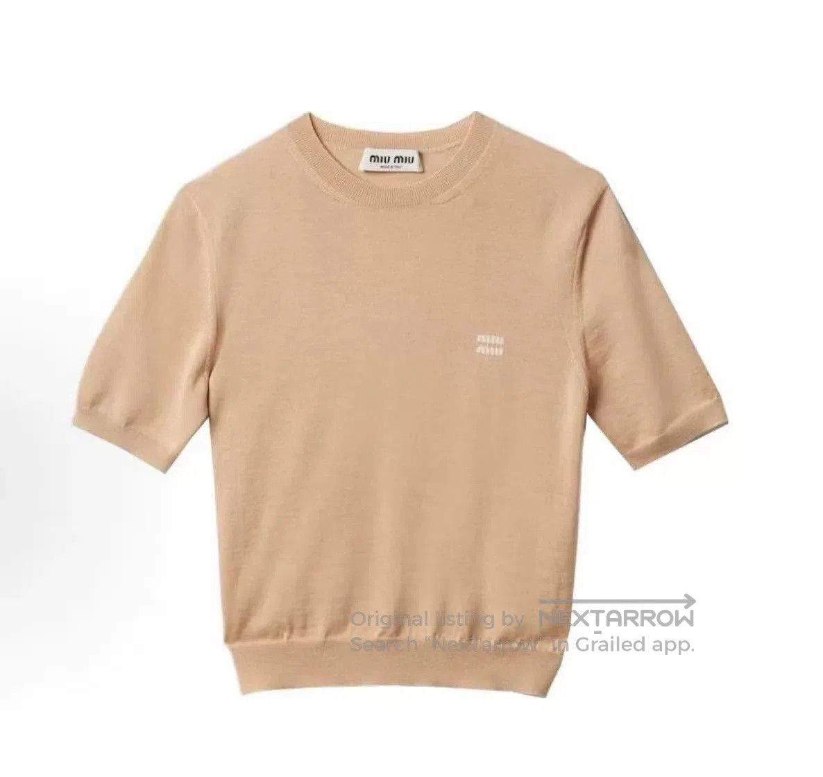 Miu Miu MIU MIU Women's Cashmere Logo Sweater. Size US M / EU 48-50 / 2 - 1 Thumbnail