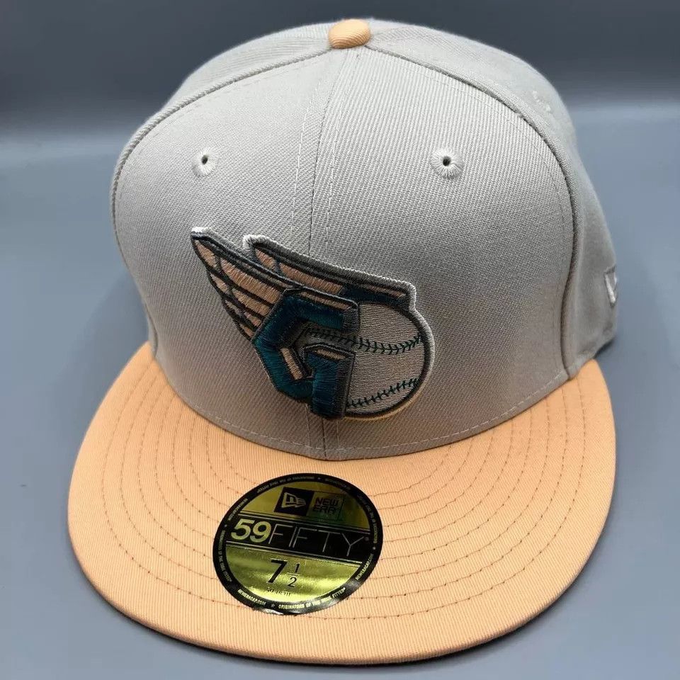 New Era Cleveland Indians Guardians Hat Men 7 1/2 MLB Fitted Cap Size ONE SIZE - 3 Thumbnail