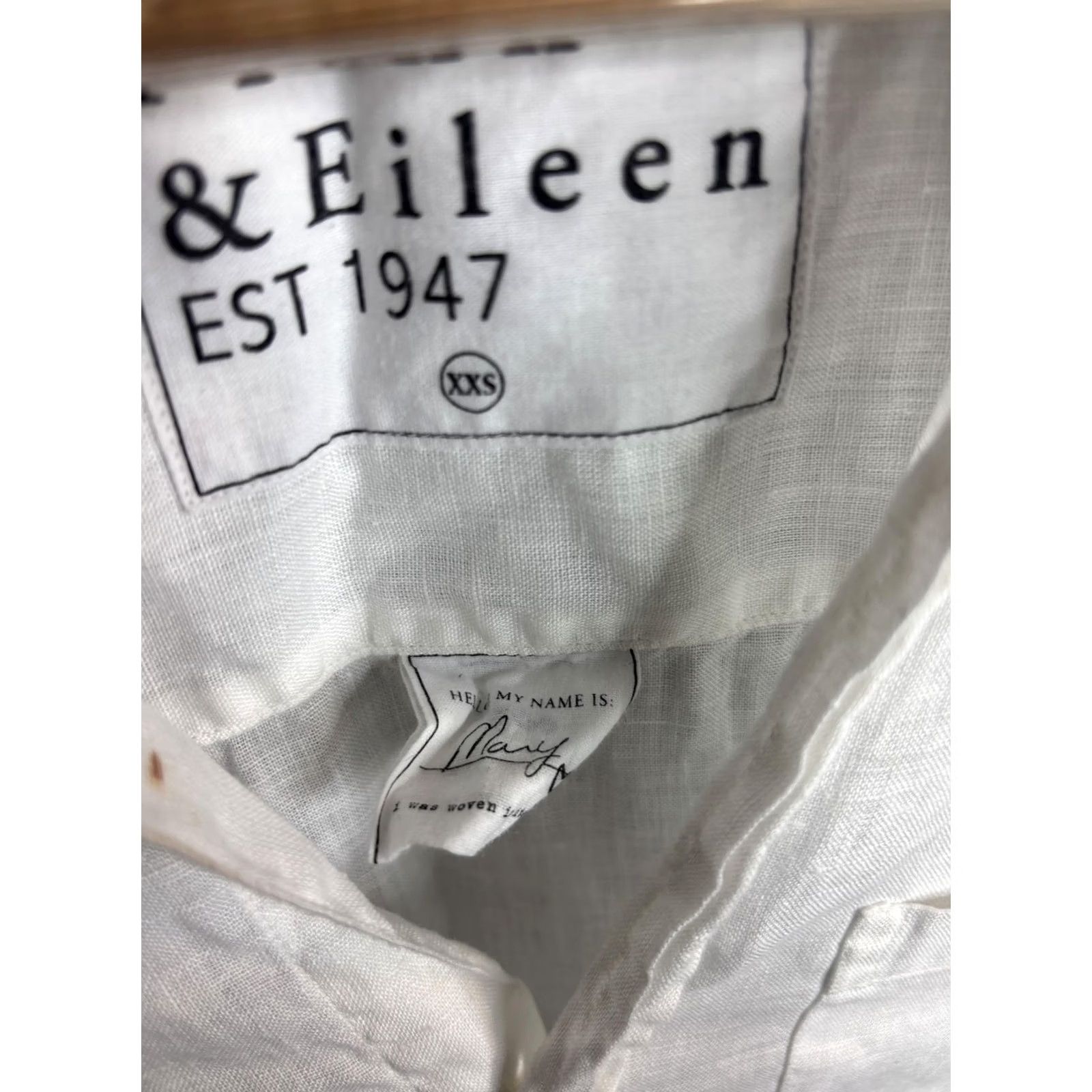 Frank & Eileen VINTAGE? No. Frank & Eileen Shirt Womens XXS White Button-Up Tunic Lightweight Shirt Size XXS / US 00 / IT 34 - 4 Thumbnail