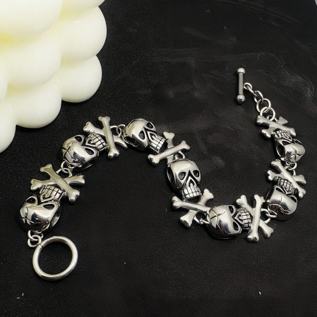 Jewelry Skull Hip-hop Bracelet Y2K Punk Chain Gotch Bracelets Chains Size ONE SIZE - 3 Thumbnail
