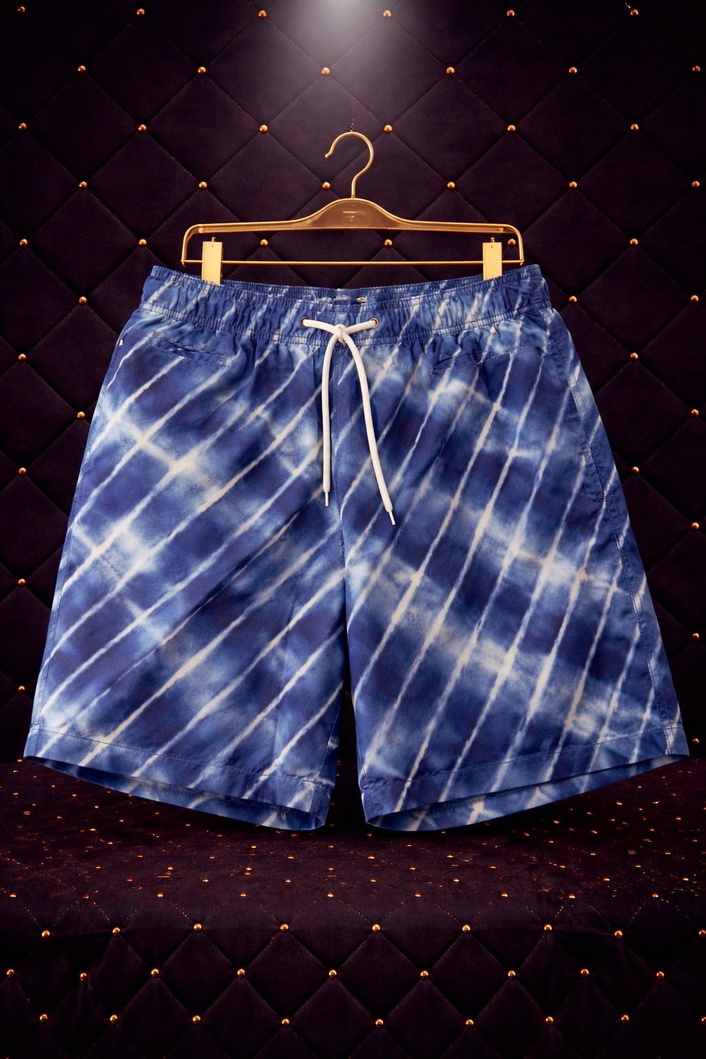 Other BLUE WHITE TIE-DYE PLAID SWIM TRUNK SHORTS Size US 32 / EU 48 - 1 Preview