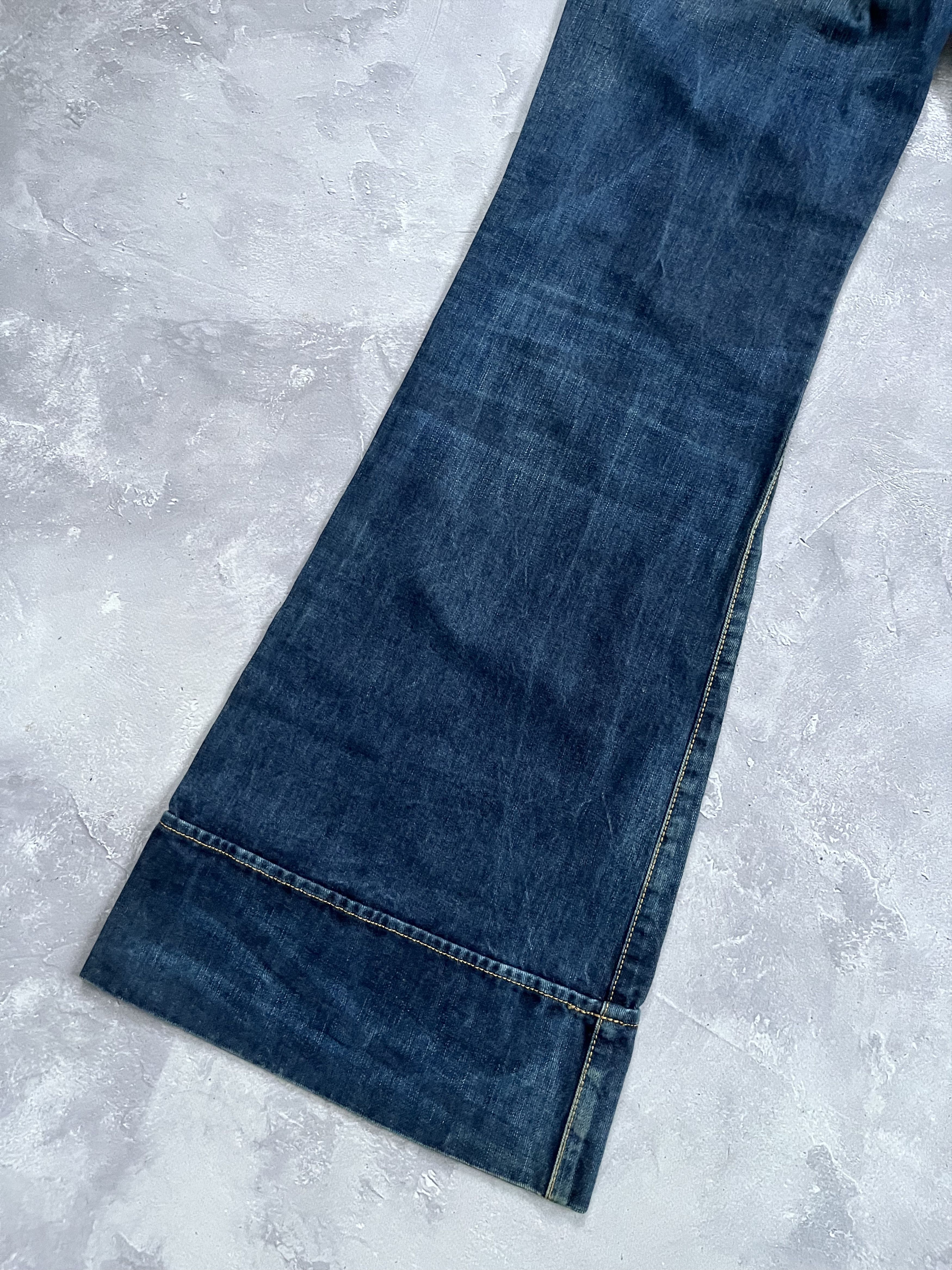 Diesel DIESEL PACEE BLUE JEANS Wide Leg Logo Embroidered Vintage Size 30" / US 8 / IT 44 - 3 Thumbnail
