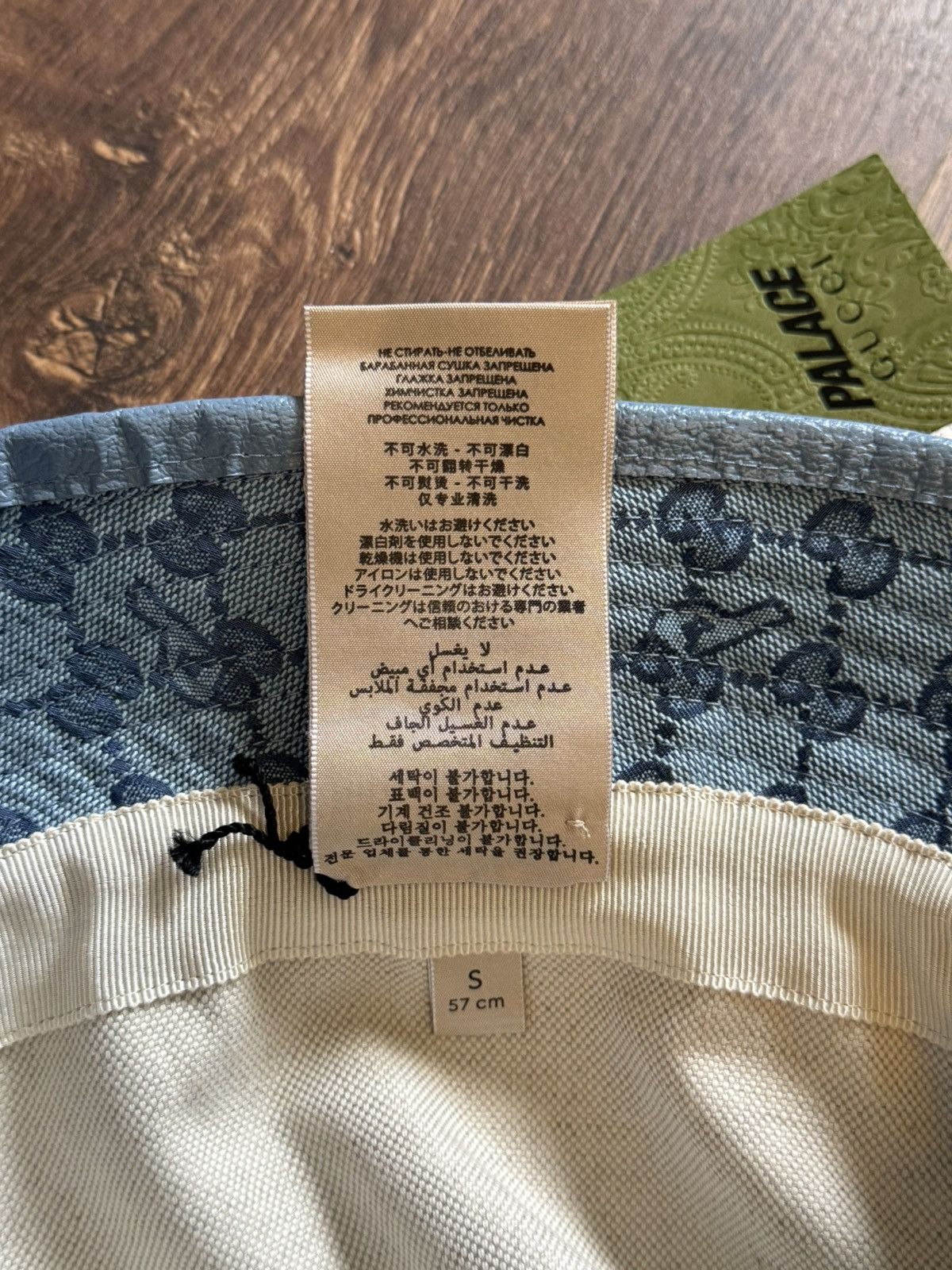 Gucci × Palace Palace x Gucci GG-P Monogram Bucket Hat Blue Size ONE SIZE - 8 Thumbnail