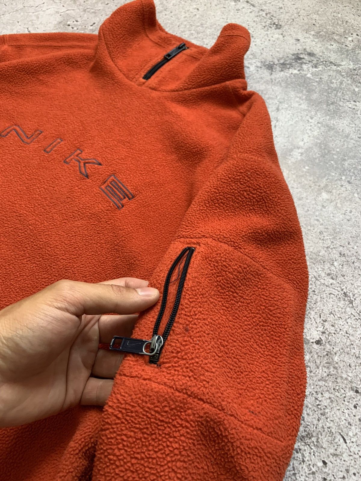 Nike × Vintage 🔥00’s Nike Retro Fleece Boxy Sweatshirt Y2K Ninja Jacket Size US S / EU 44-46 / 1 - 3 Thumbnail