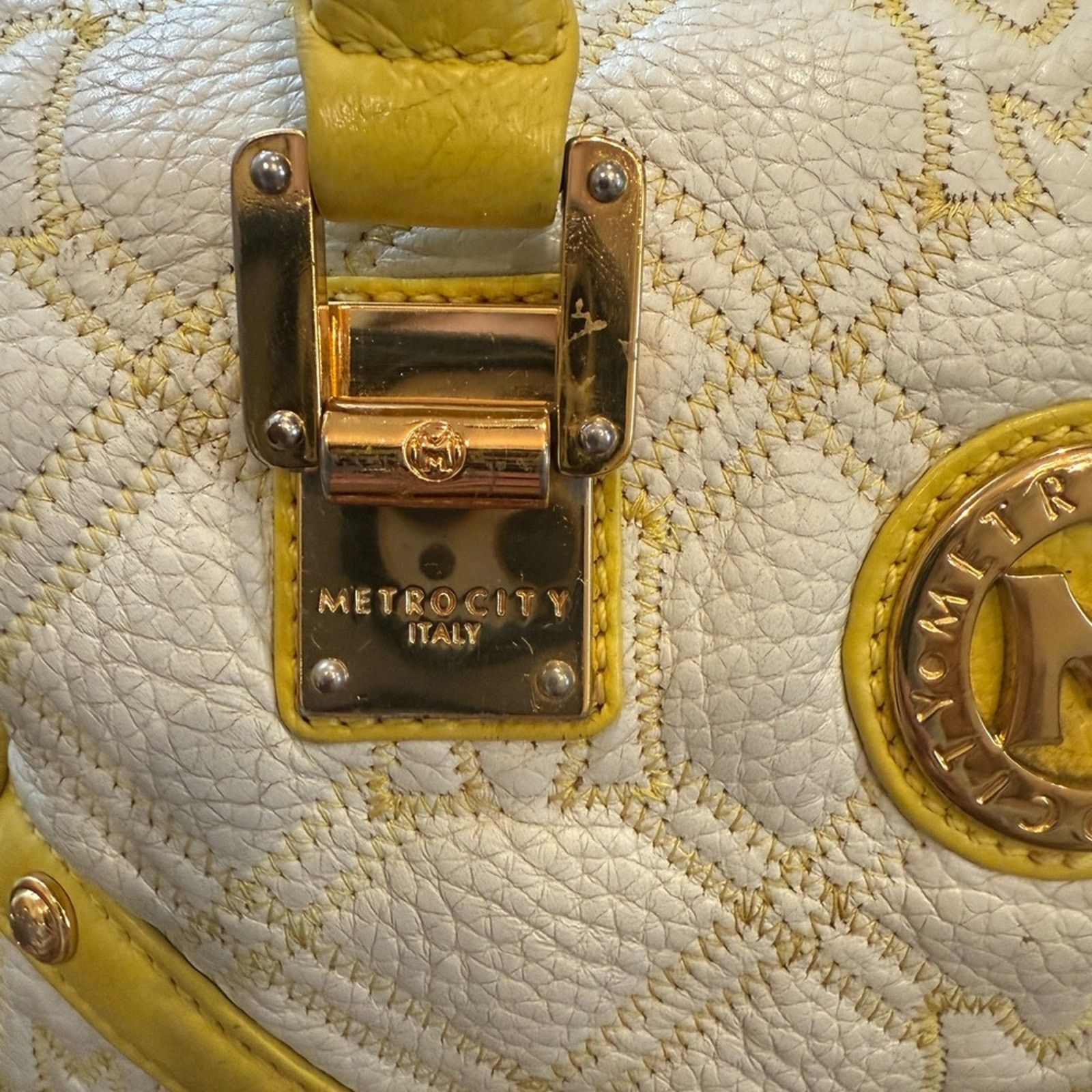 Other Metrocity Yellow and White Satchel/mini Boston 0466411 Size ONE SIZE - 8 Thumbnail