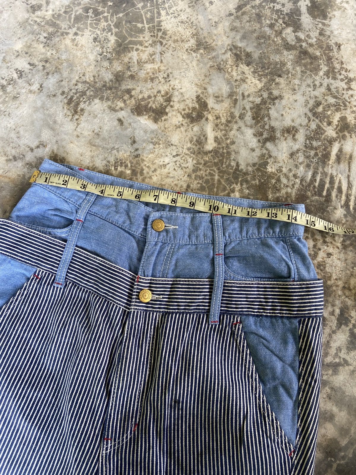 Issey Miyake × Japanese Brand × mercibeaucoup Doublewaist Hickory Stripe Mercibeaucoup Pant Size US 30 / EU 46 - 7 Thumbnail