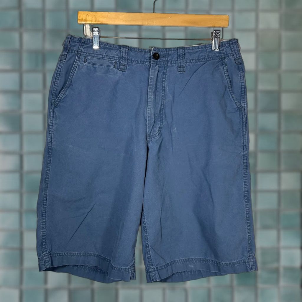 Vintage Polo Jeans Co. Ralph Lauren Cargo Shorts Mens 33 Blue Surplus Cinch Back Flat Front 10 In Inseam Regular Rise 90s USA Preppy Casual Workwear Size US XS / EU 42 / 0 - 1 Thumbnail