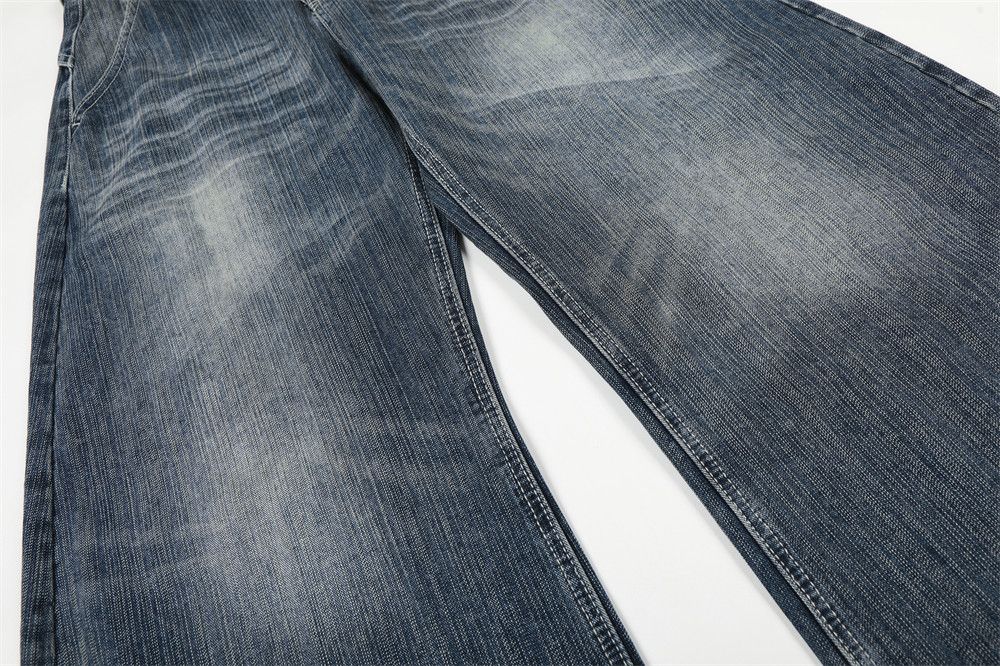 Vintage American retro workwear loose distressed curved jeans Size US 32 / EU 48 - 5 Thumbnail