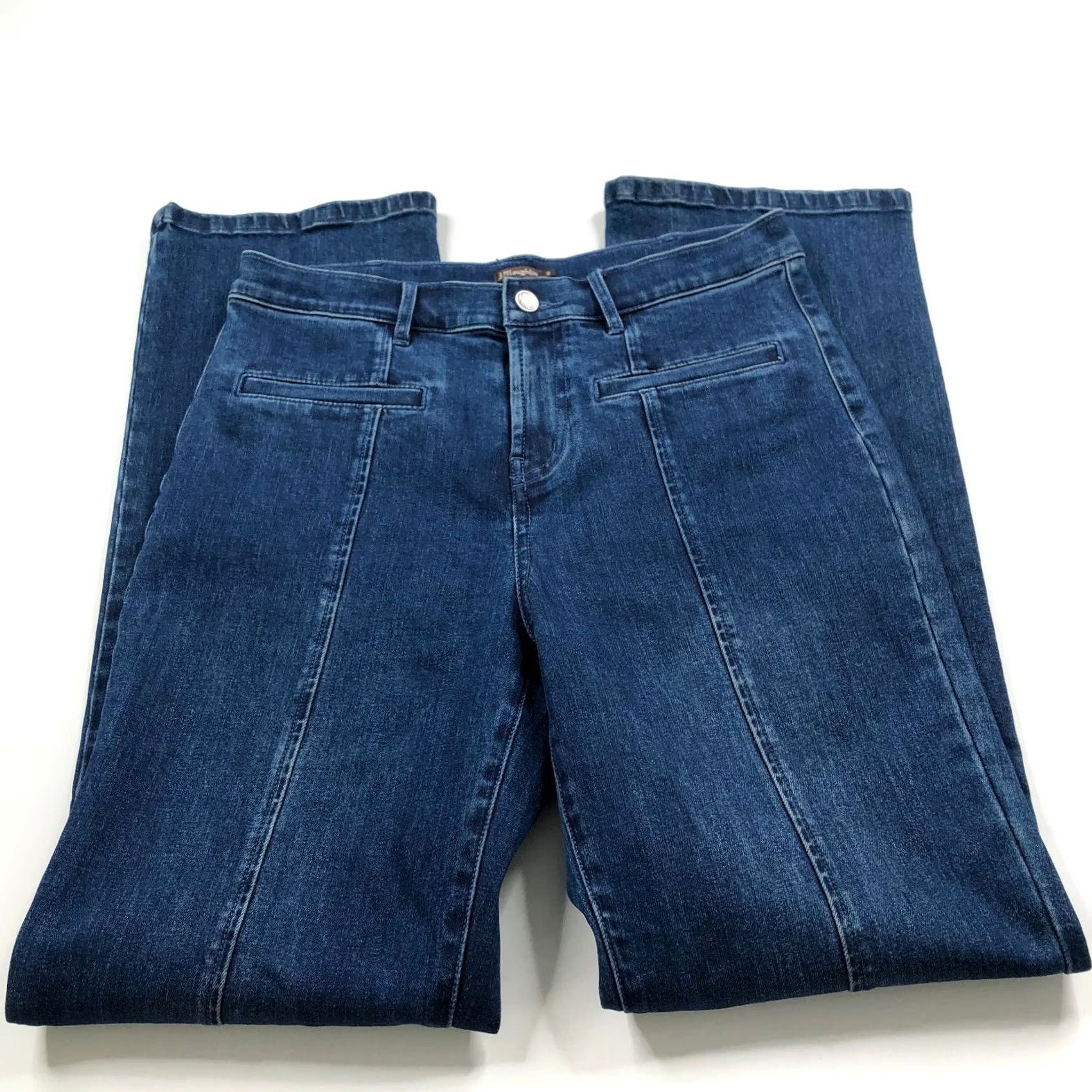 J.McLaughlin J. McLaughlin Front Seam Bootcut Jeans 30 in W 31 in L SS/Stretch Denim Women Regular 6 Blue Size 28" / US 6 / IT 42 - 2 Thumbnail