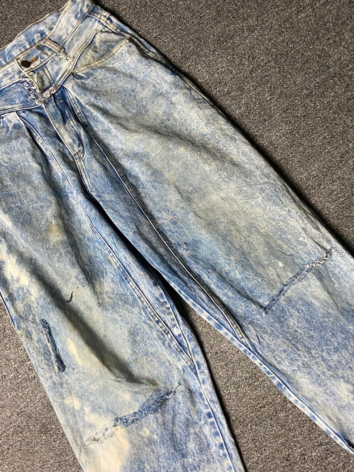 Japanese Brand AMERICAN JEANNING Acid Wash Ripped Jeans (141) Size US 28 / EU 44 - 6 Thumbnail