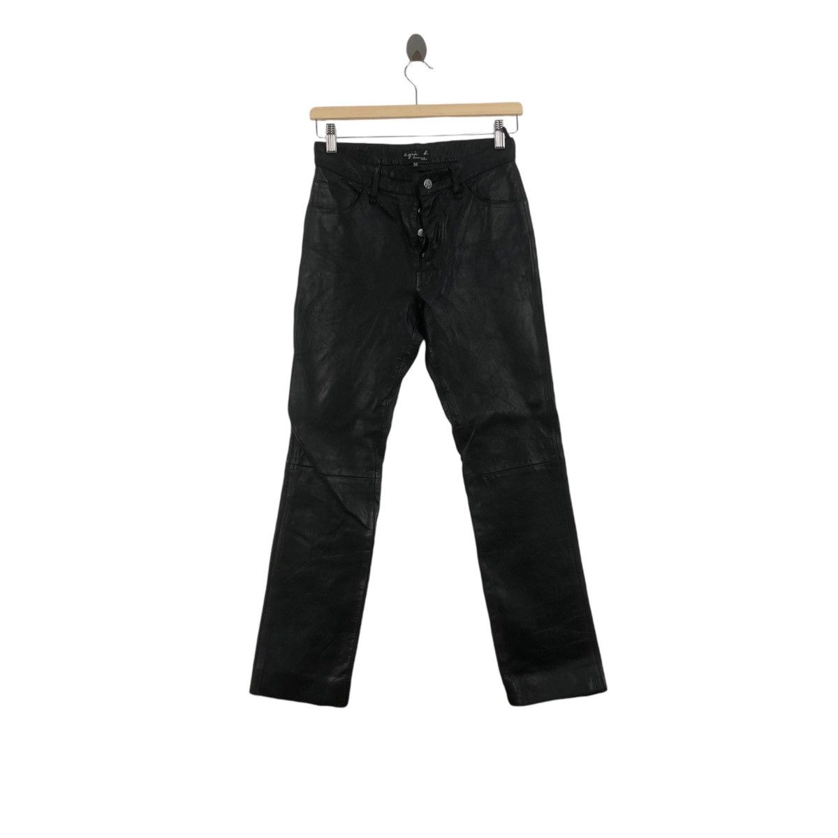 パンツ 90's agnes b lamb leather slacks size 40 agnes b. Agnes b. Leather pants | Grailed