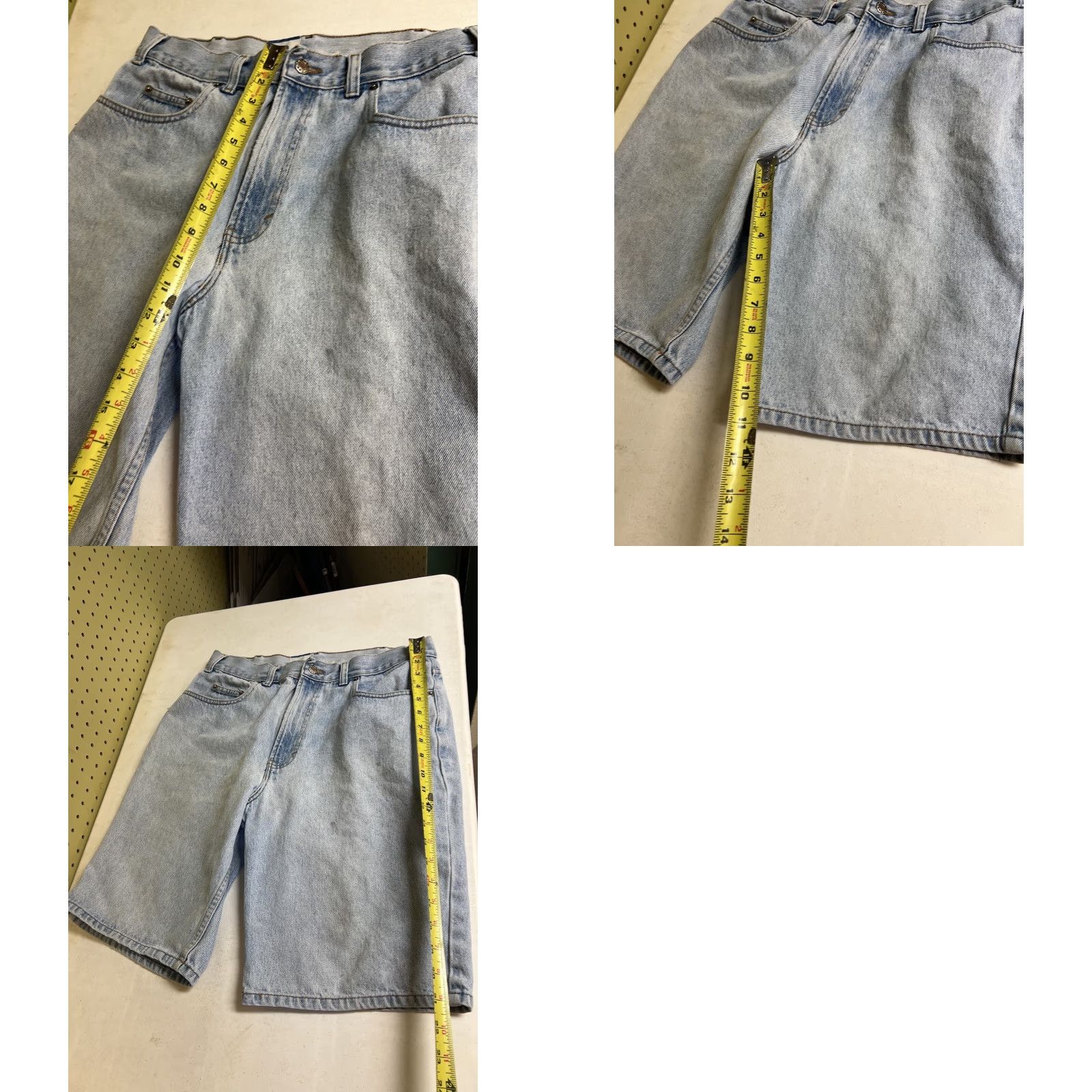 Denime VINTAGE Todays News Shorts Mens 34” Faded Denim 90s Blue Jorts Denim Shorts Casual Workwear Mens 90s Size US 34 / EU 50 - 8 Thumbnail