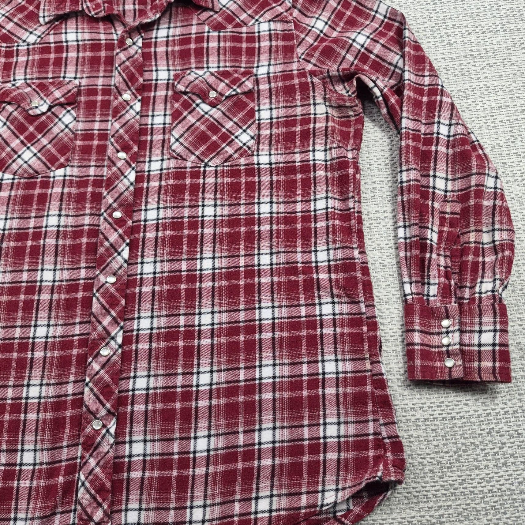 Wrangler VINTAGE Wrangler Wrancher Shirt Mens XL Red Plaid Flannel Pearl Snap Western Button-Up Size US XL / EU 56 / 4 - 2 Thumbnail