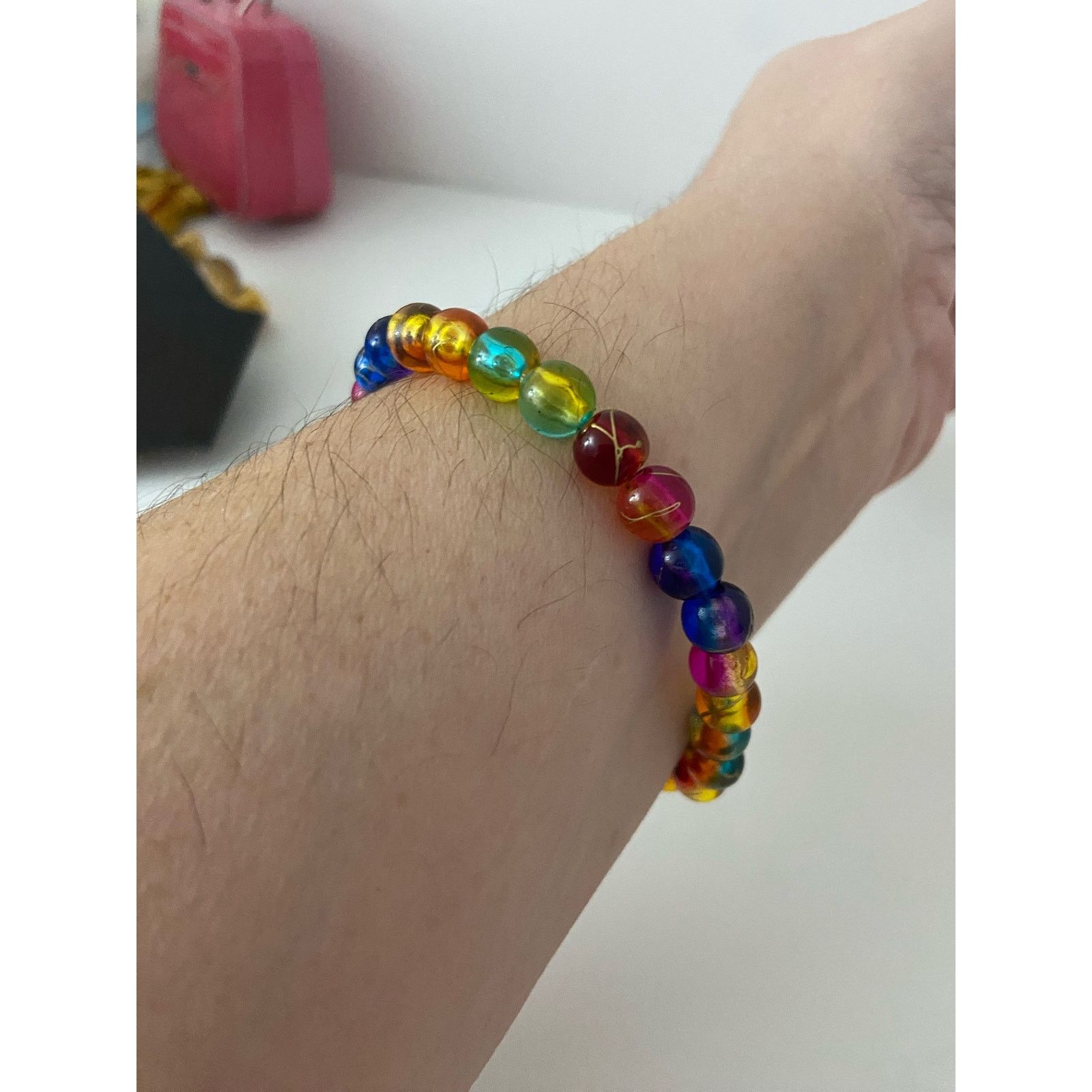 Handmade rainbow bead bracelet Size ONE SIZE - 2 Thumbnail