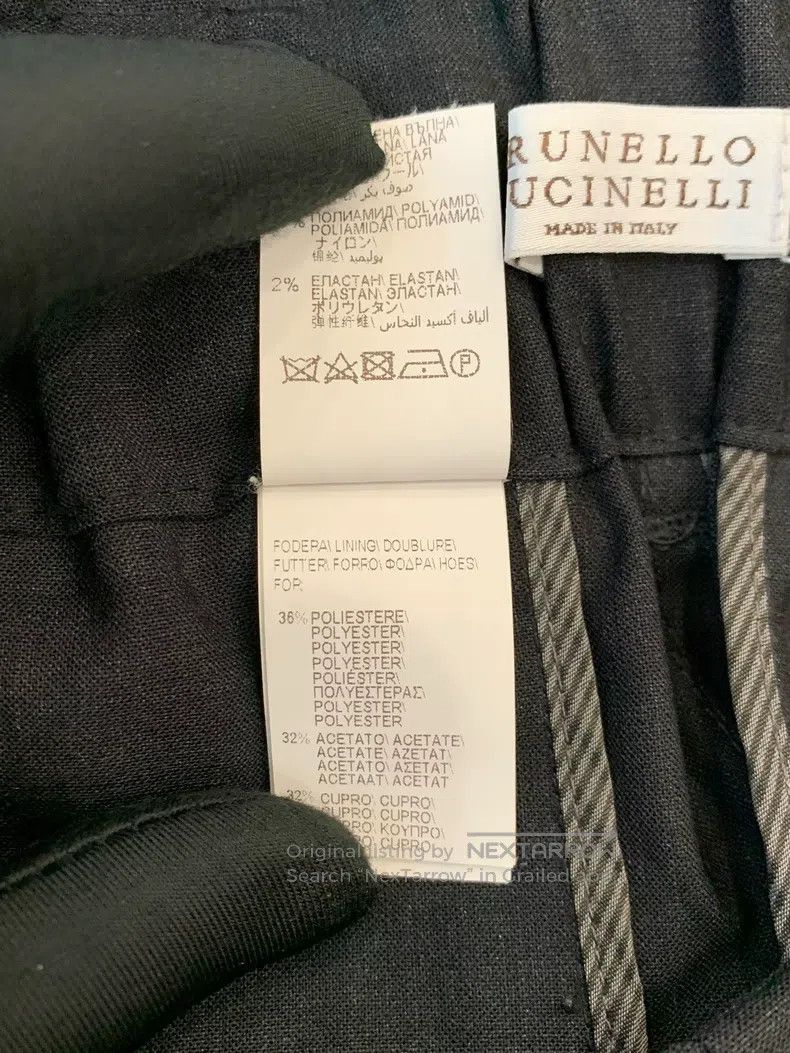 Brunello Cucinelli Brunello Cucinelli Black spliced belt casual women's pants Size 25" / US 0 / IT 36 - 8 Thumbnail