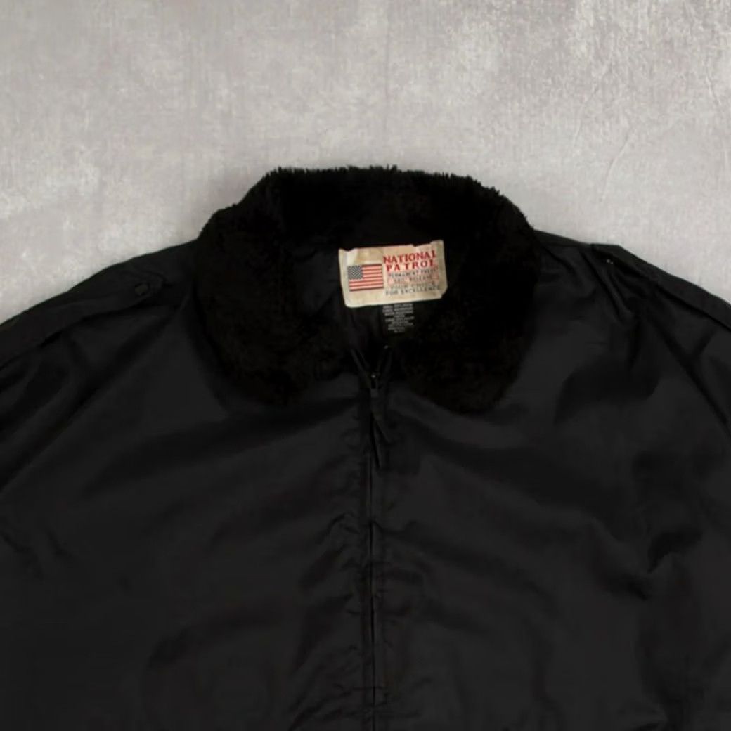 Vintage VINTAGE Sherpa Collared Full Zip Bomber Jacket 3XL Men's Black Workwear Size US XXL / EU 58 / 5 - 3 Thumbnail