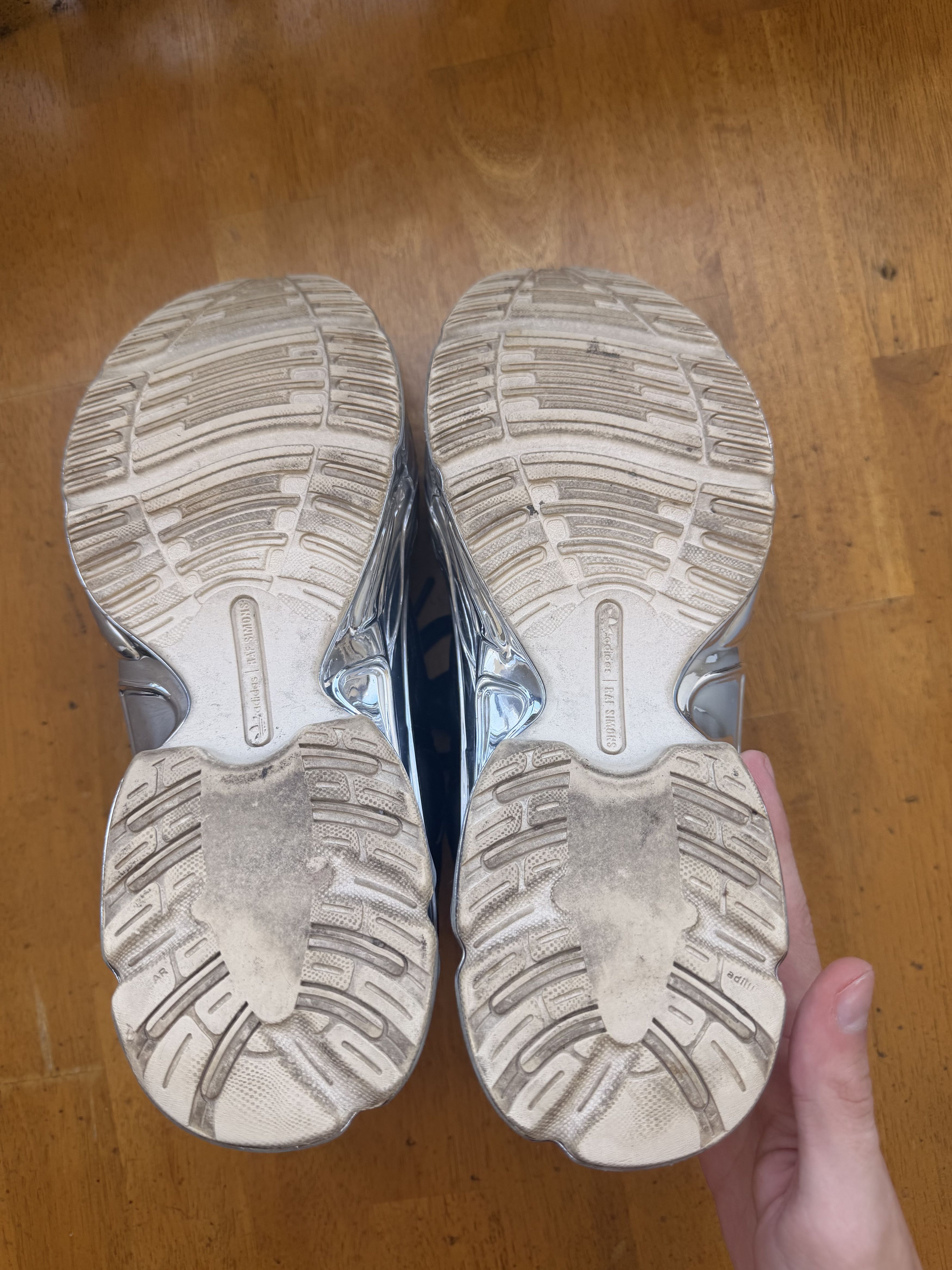 Adidas × Raf Simons Adidas x Raf Simons Ozweego Mirrored Black Silver Size US 10 / EU 43 - 9 Thumbnail