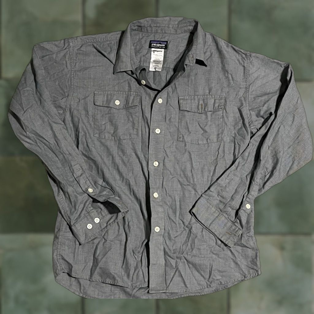 Patagonia Patagonia Shirt Unisex Adults Medium Gray Organic Cotton Longsleeve Flannel Button-Up Plaid Size M / US 6-8 / IT 42-44 - 1 Thumbnail