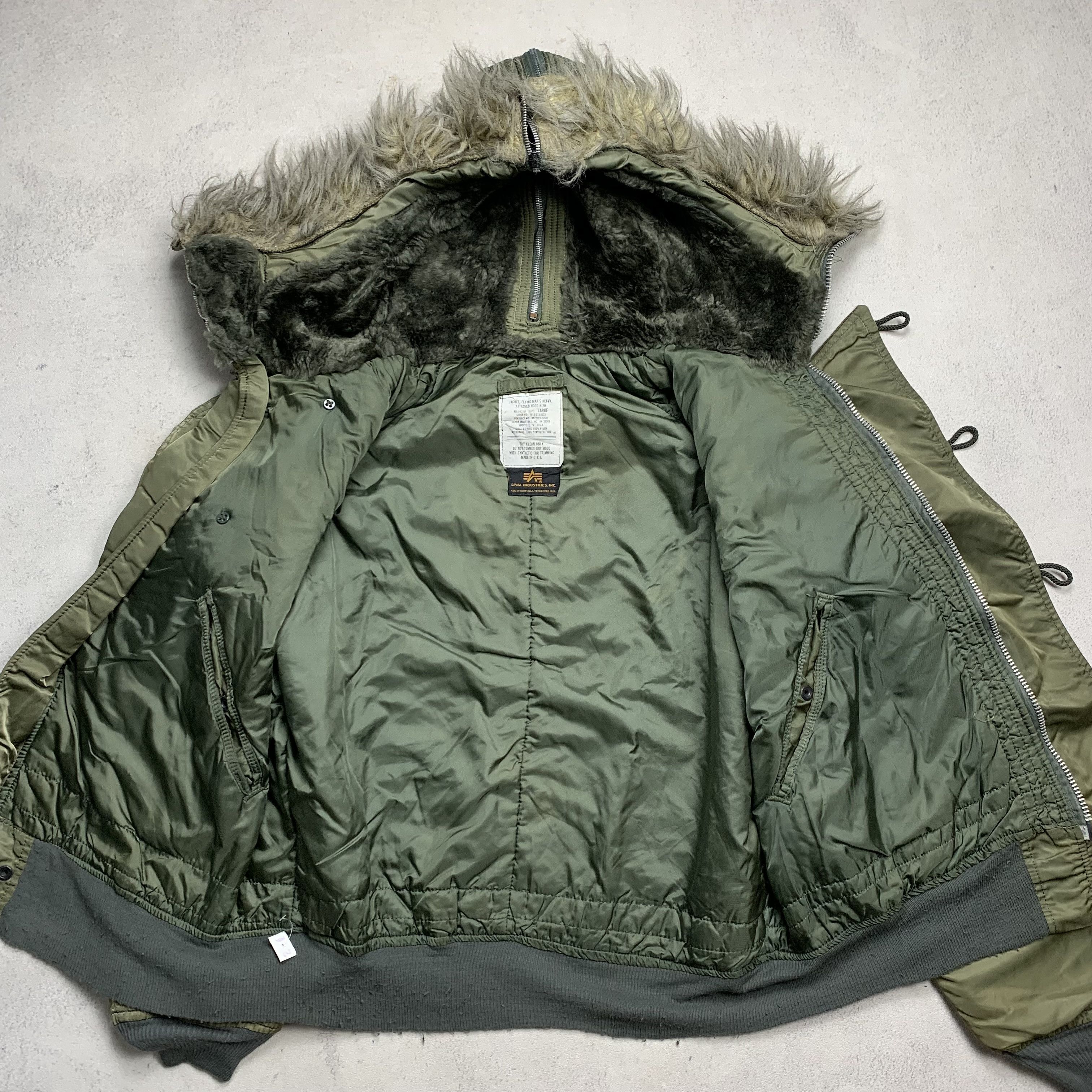 Alpha Industries Vintage Alpha Industries N2B Fur Bomber Jacket Size US L / EU 52-54 / 3 - 7 Thumbnail