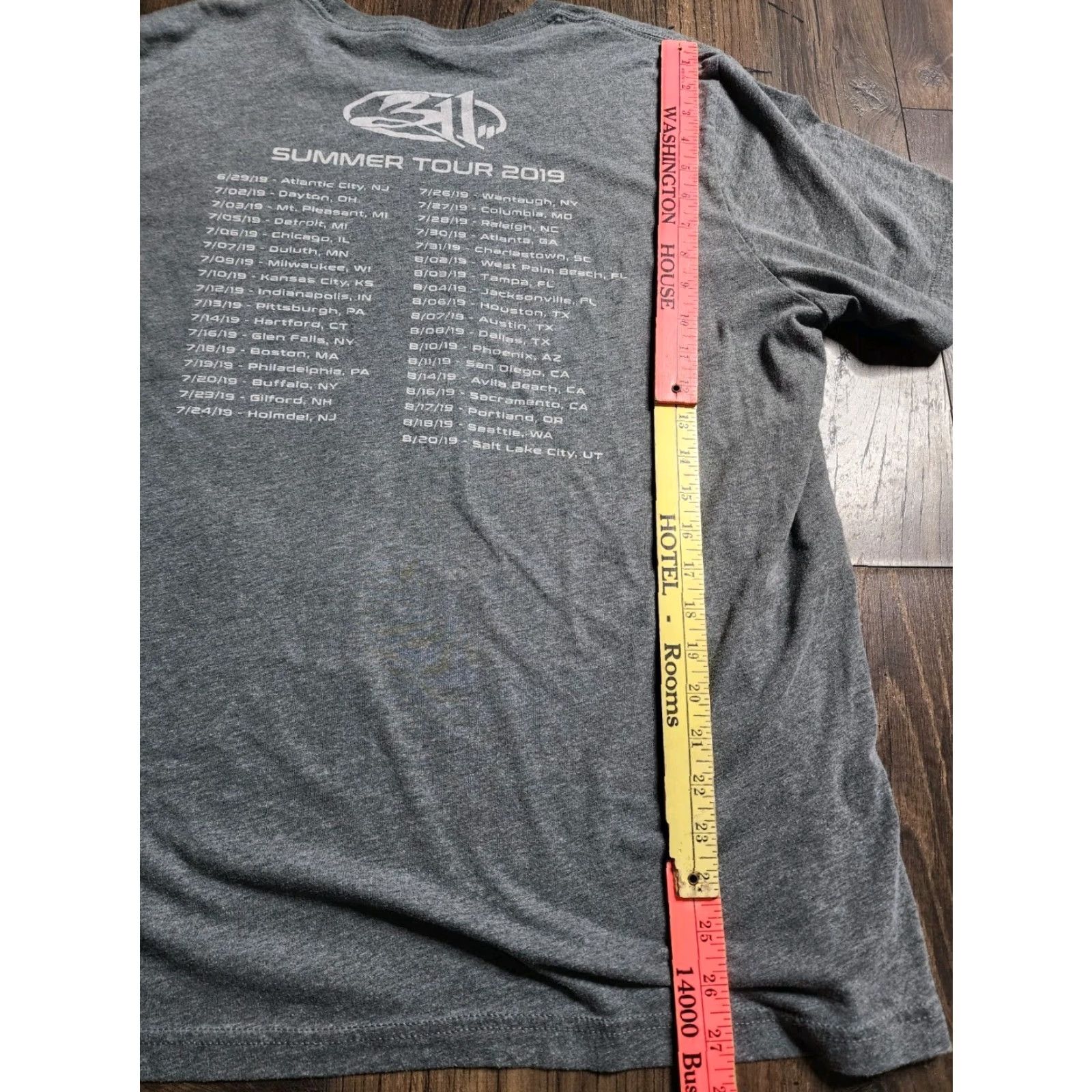 Doublet MENS XL 311 Summer 2019 Voyager Tour T Shirt Double Sided Graphic Tee Gray Cotton Blend Band Music Size US XL / EU 56 / 4 - 2 Thumbnail
