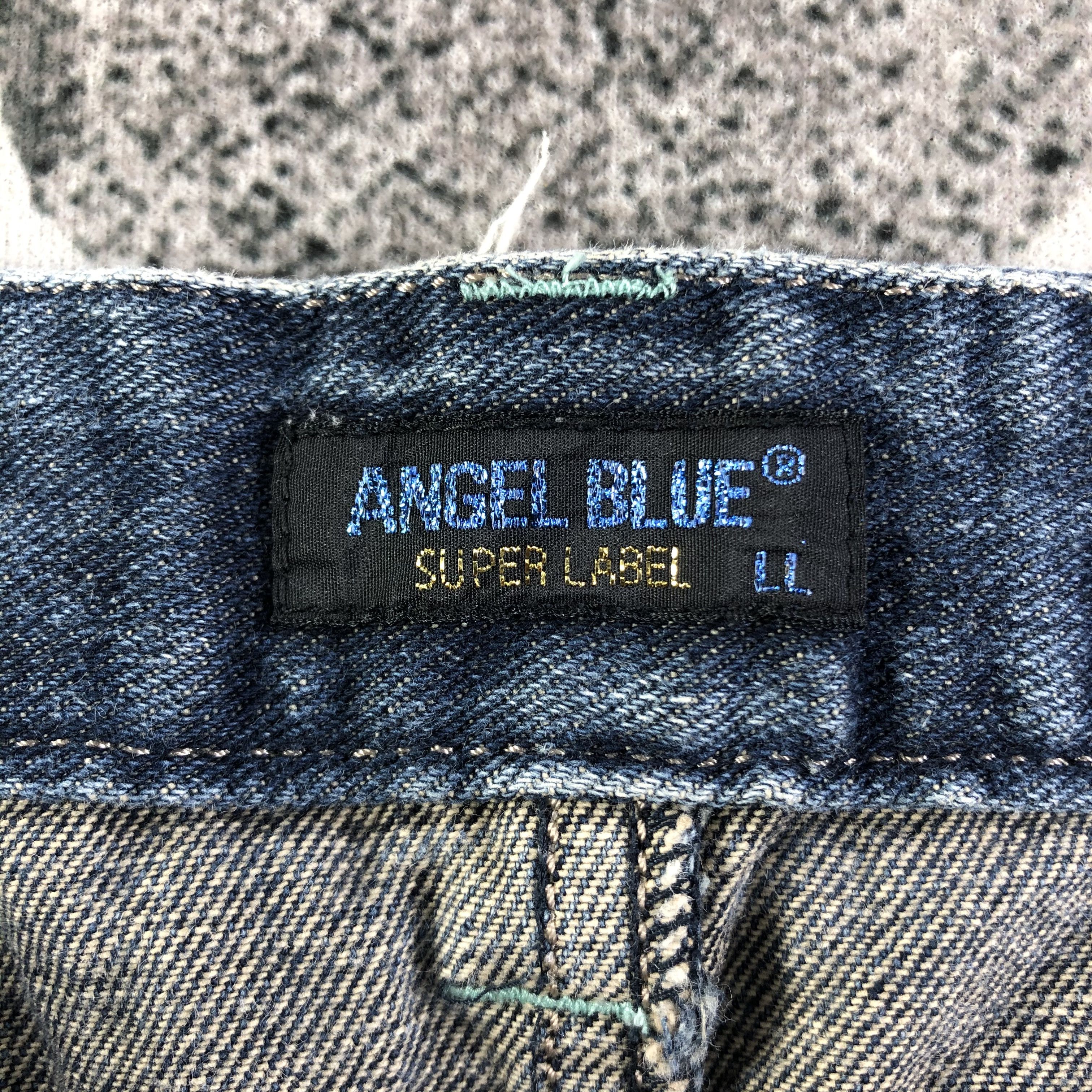 Japanese Brand Angel Blue Patchwork Flared Jeans KJ1980 Size 30" / US 8 / IT 44 - 11 Thumbnail